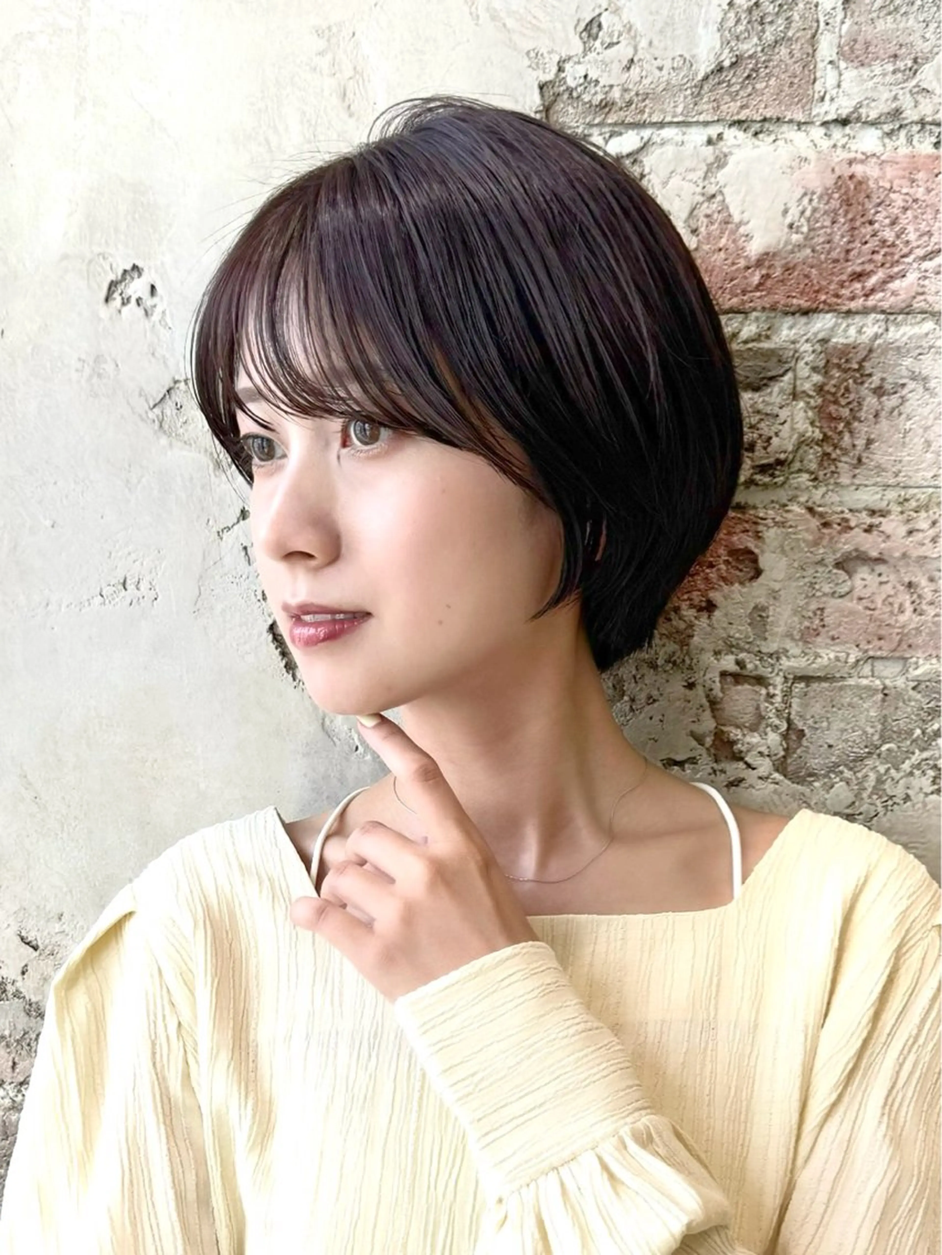 ショート カラー カット ヘアカラー トリートメント 💍新宿ショート 💍岩田莉奈のヘアスタイル