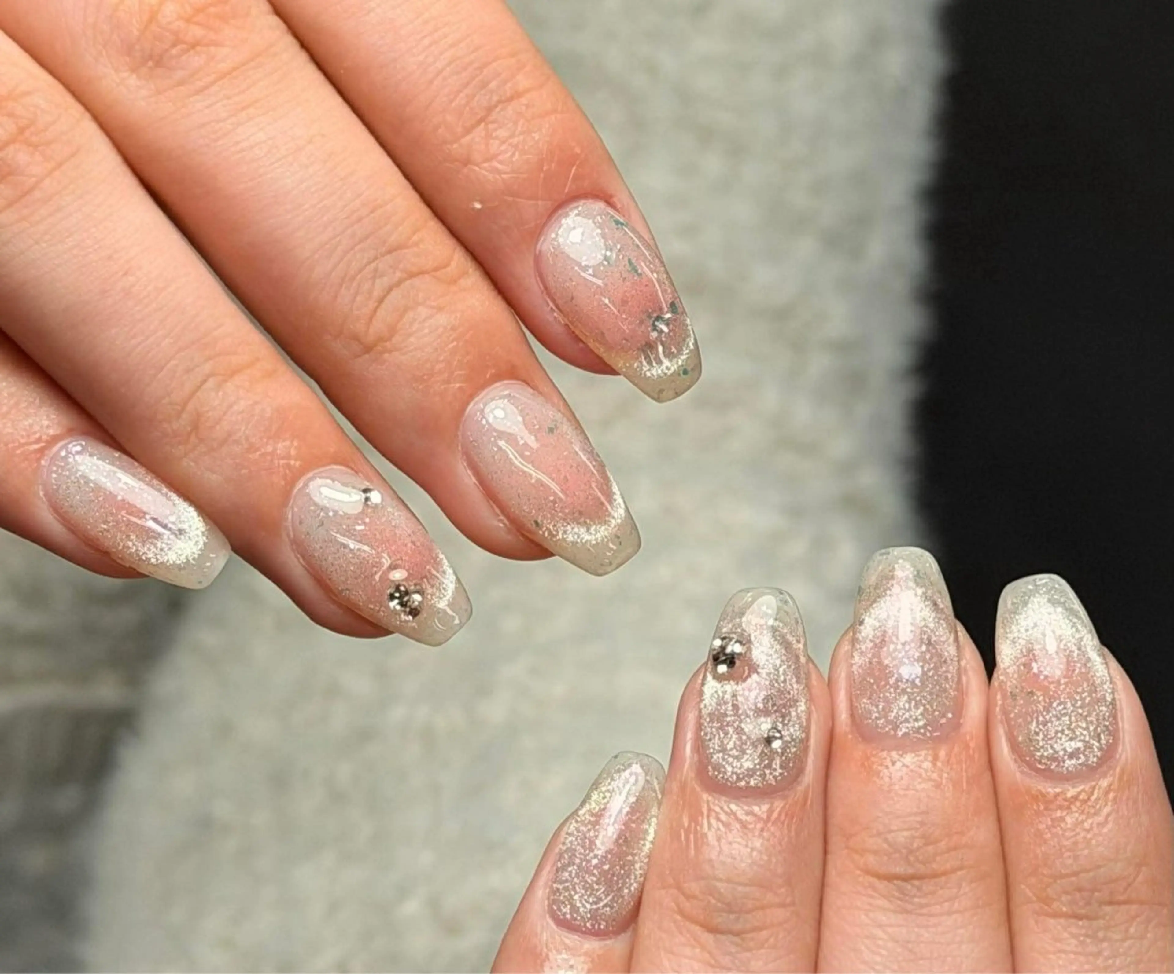 ネイル 韓国ネイル 持ち込み ニュアンスネイル ネイルチップ ハンドネイル Tini ANA.CHUOのネイルデザイン