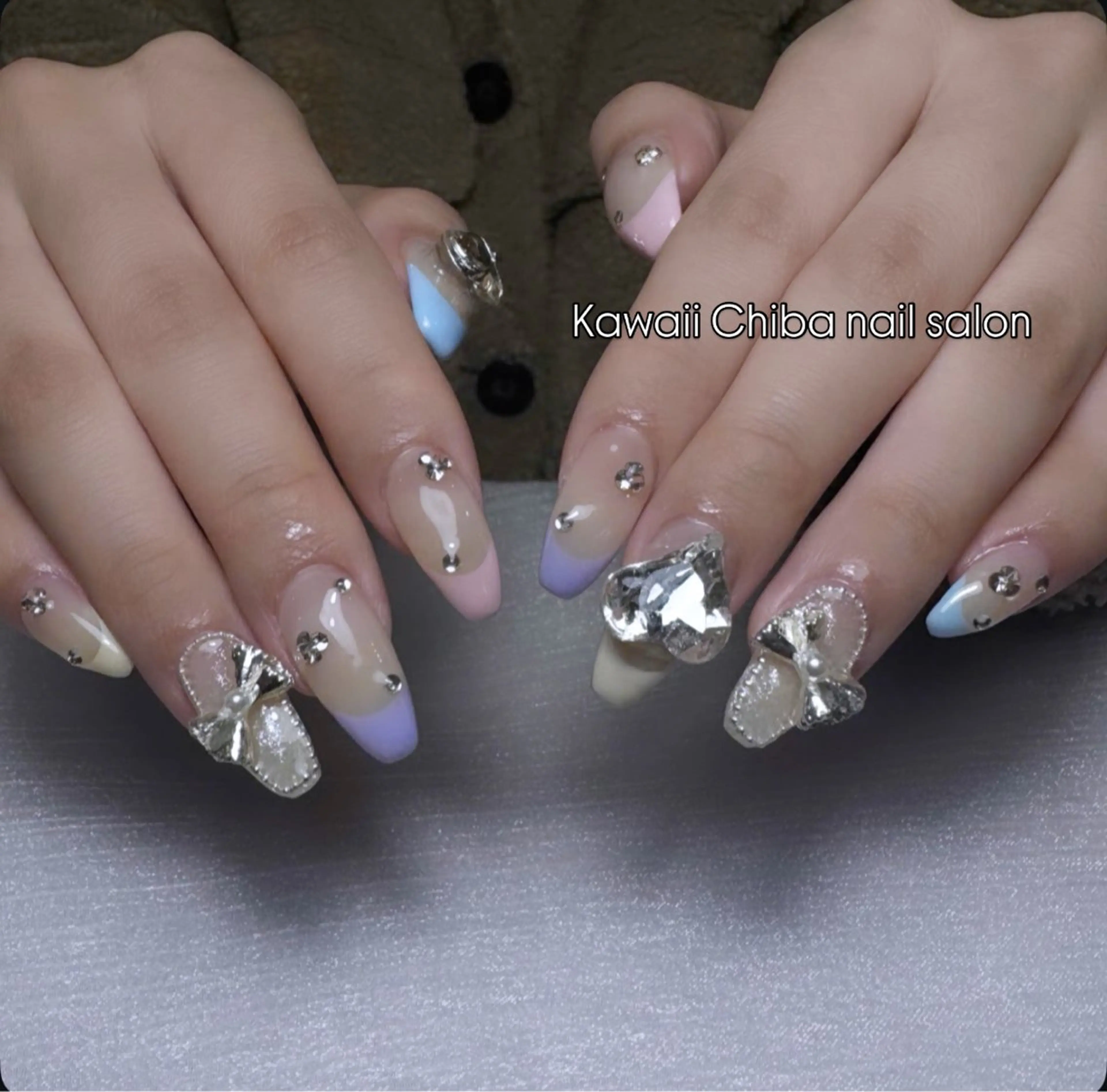 ネイル チークネイル 桜ネイル 長さ出し フラワーネイル フレンチネイル ハンドネイル ハンドケア Kawaii Chiba nailのネイルデザイン