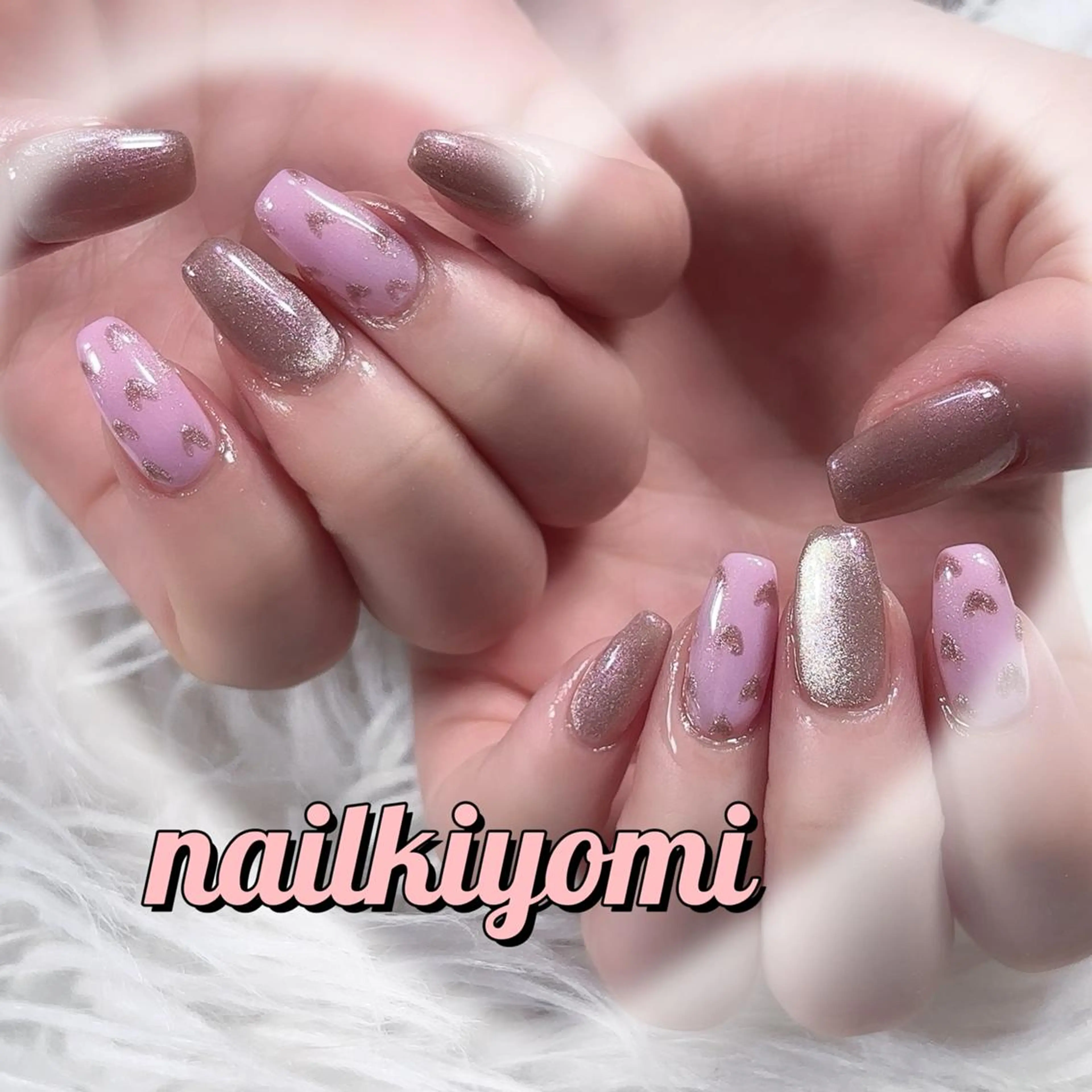 ネイル ロングネイル マグネットネイル 持ち込み 🦋Kiyomi. 🦋のネイルデザイン