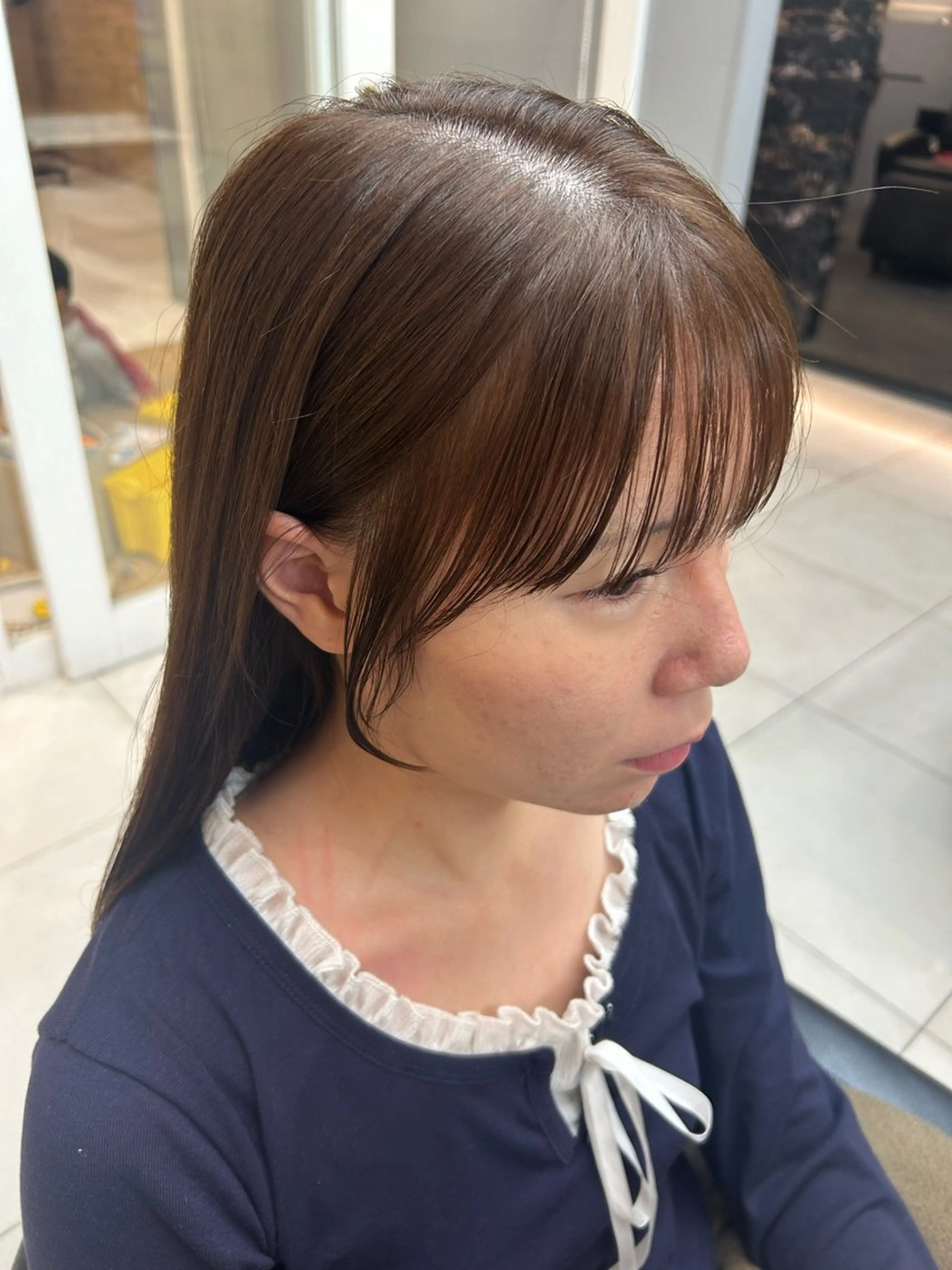 顔周りカット×艶カラー×スプリナージュトリートリートメント️🧸🧼の写真