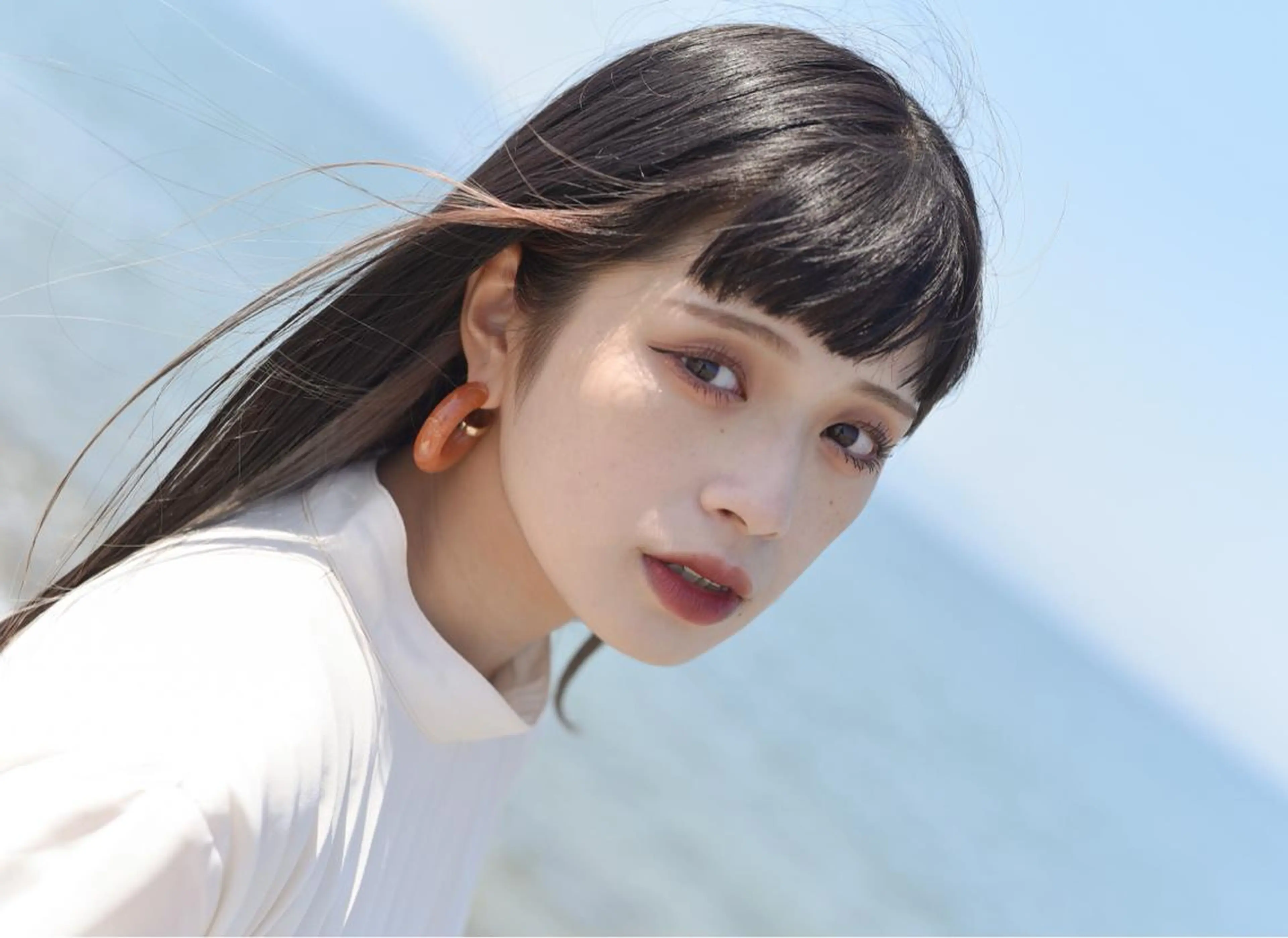 セミロング カラー SLASHスラッシュ 兵頭　裕のヘアスタイル