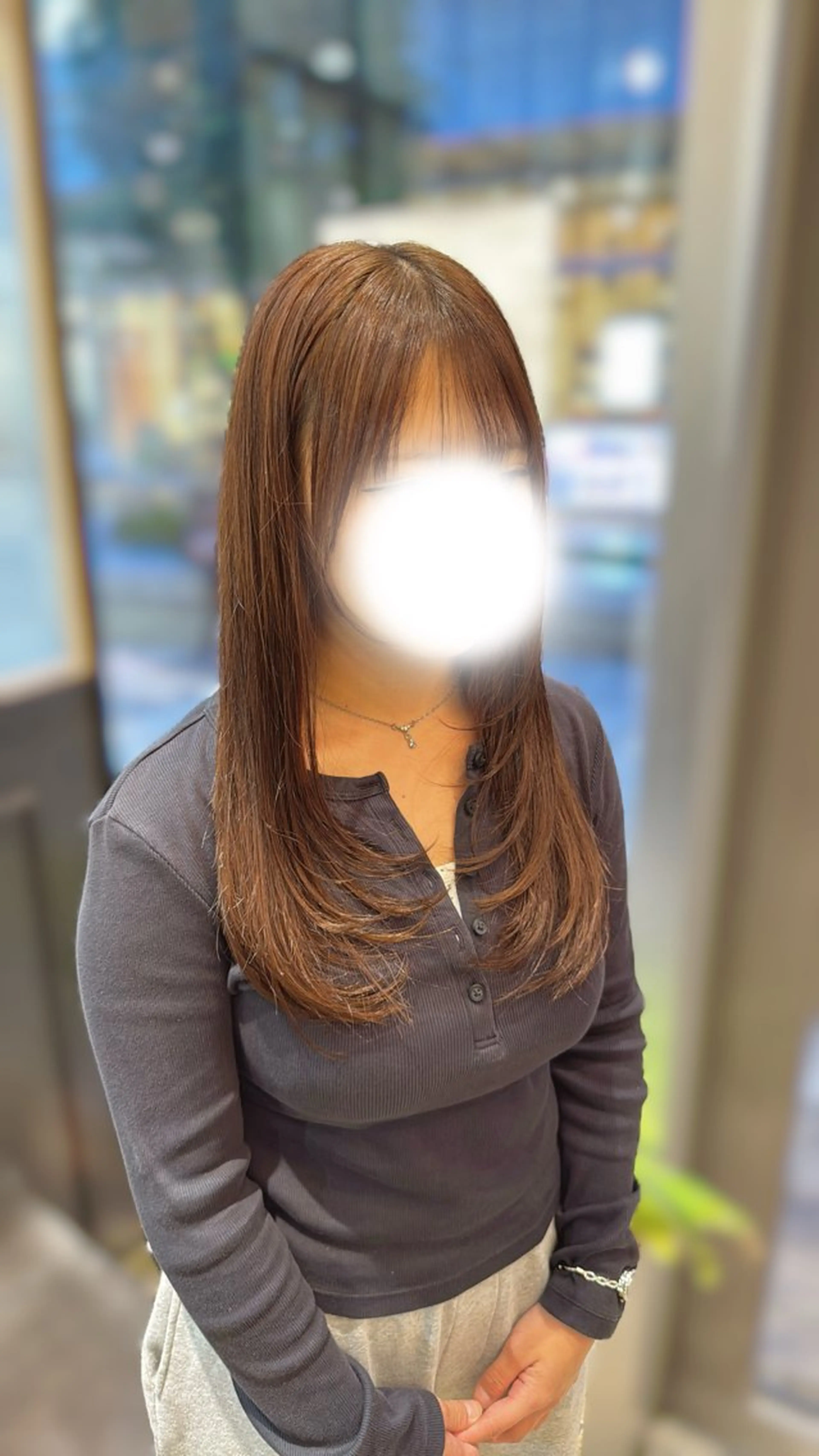 ロング カット ヘアカラー レイヤーカット /momocaのヘアスタイル