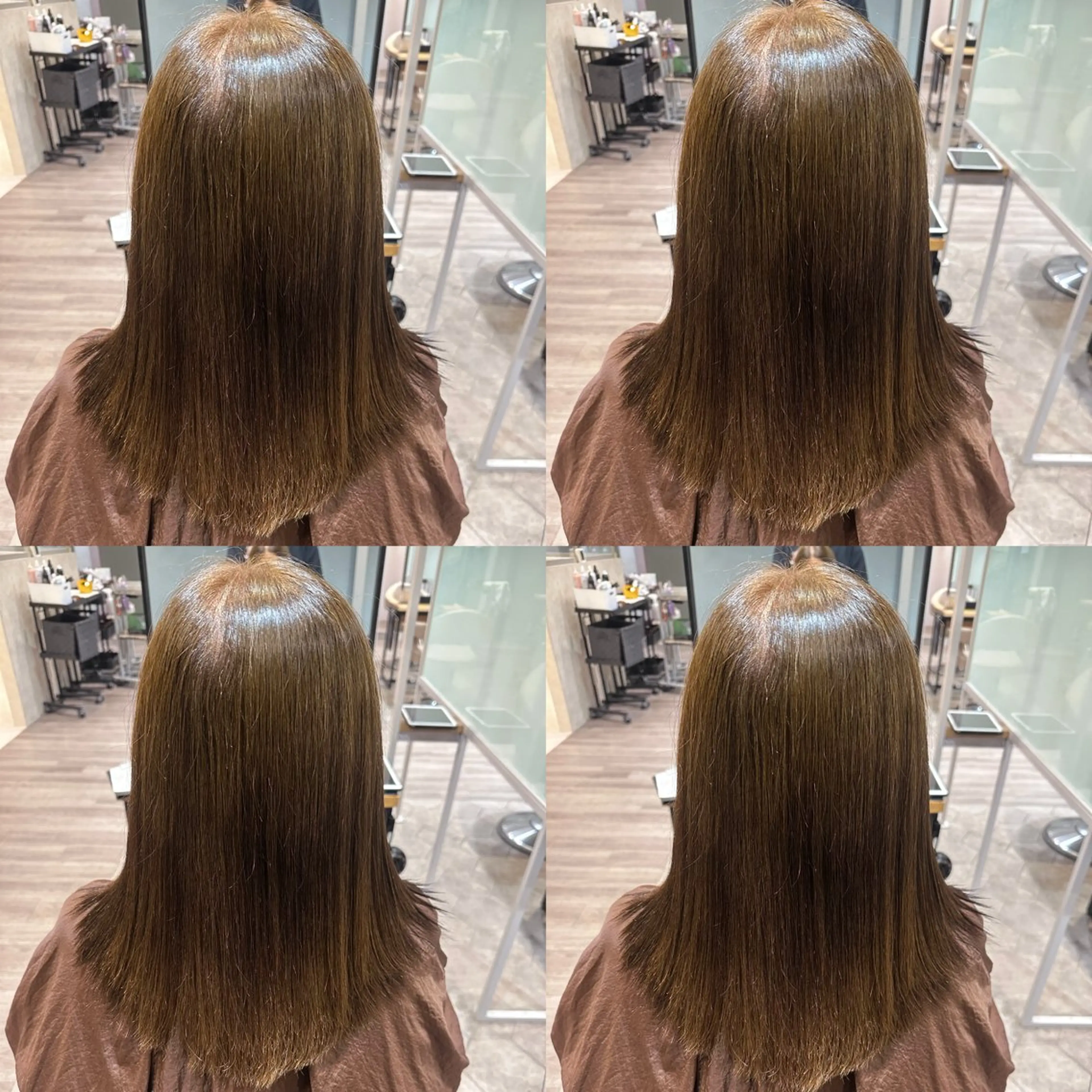 ロング 縮毛矯正 酸性ストレート センター南　髪質改善 大引　優のヘアスタイル