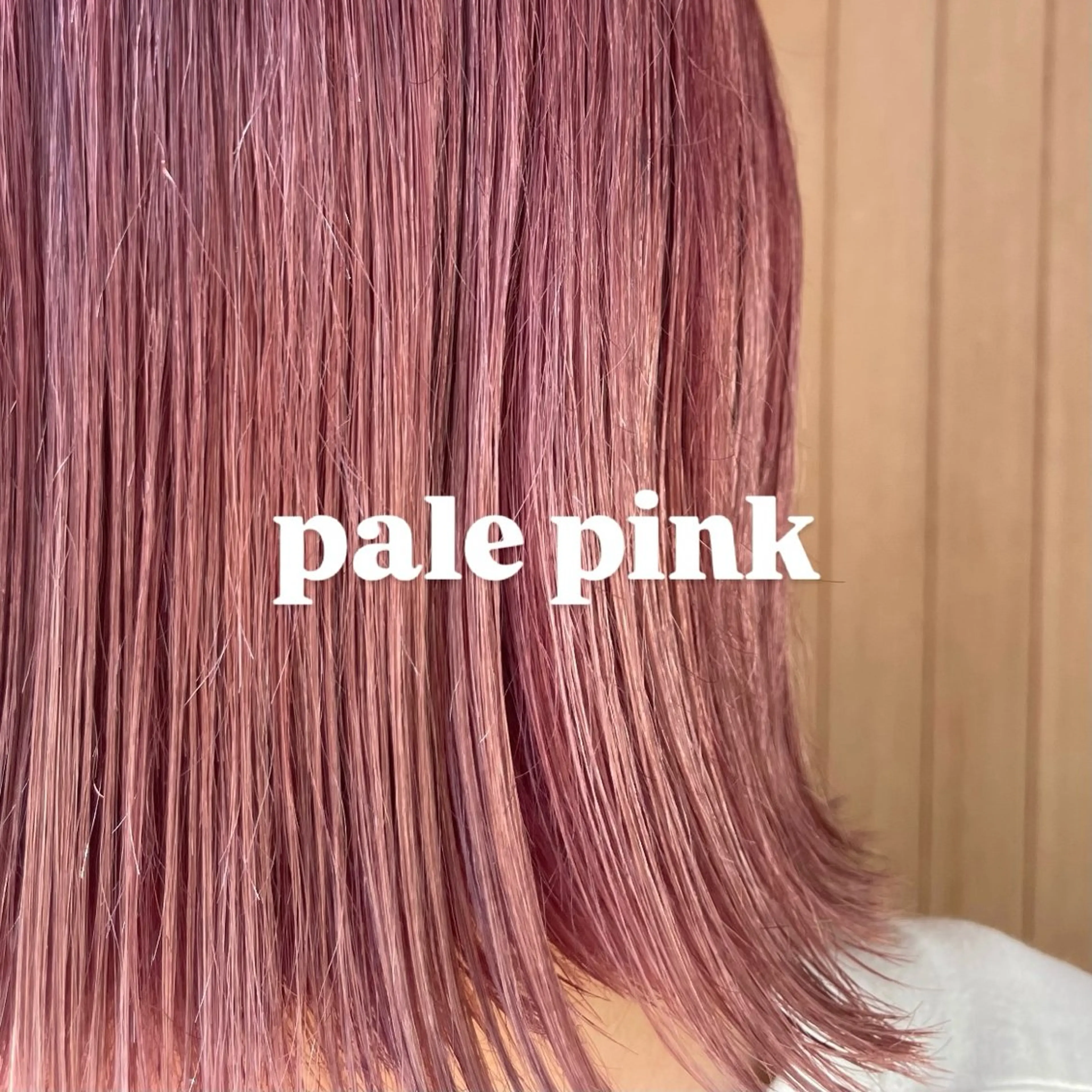 ミディアム カラー ブリーチ ピンクカラー ちほ /ボブスタイルのヘアスタイル