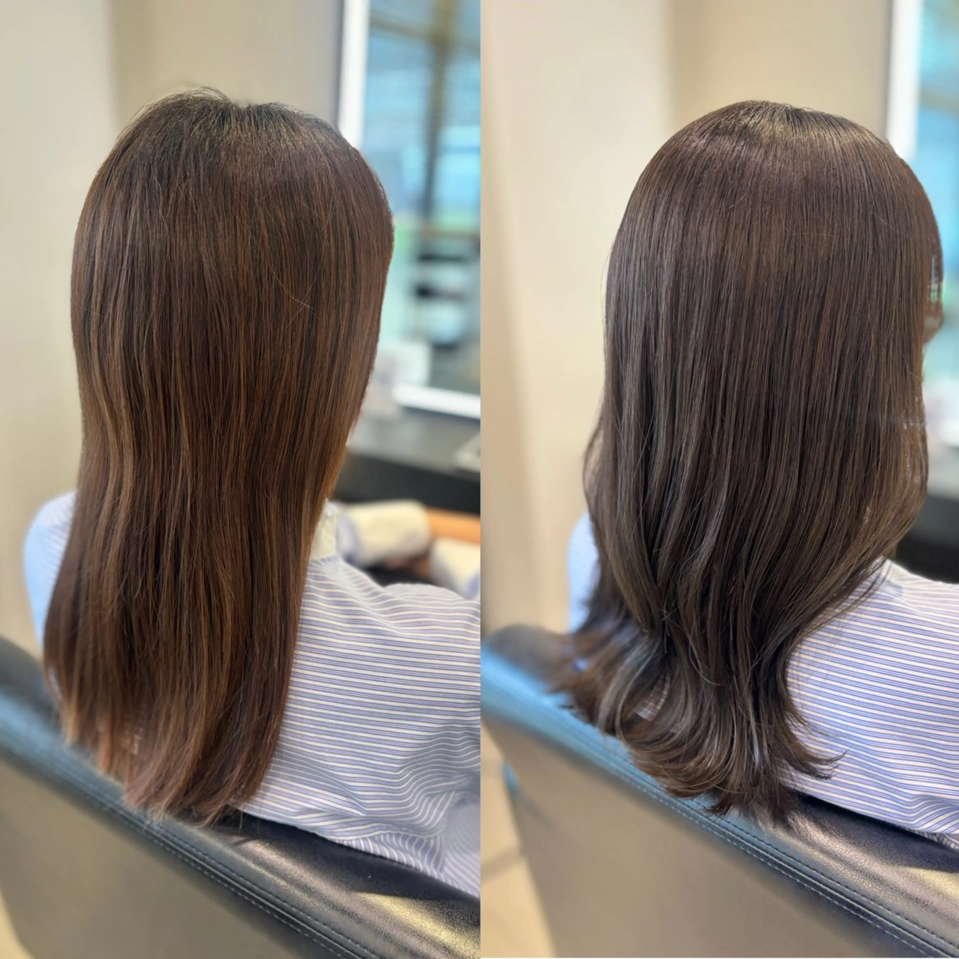 ロング カラー 透明感カラー グレージュ オリーブグレージュ オリーブグレー カット ヘアカラー トリートメント RABU /髪質改善 伏見/ヘアケアサロンのヘアスタイル