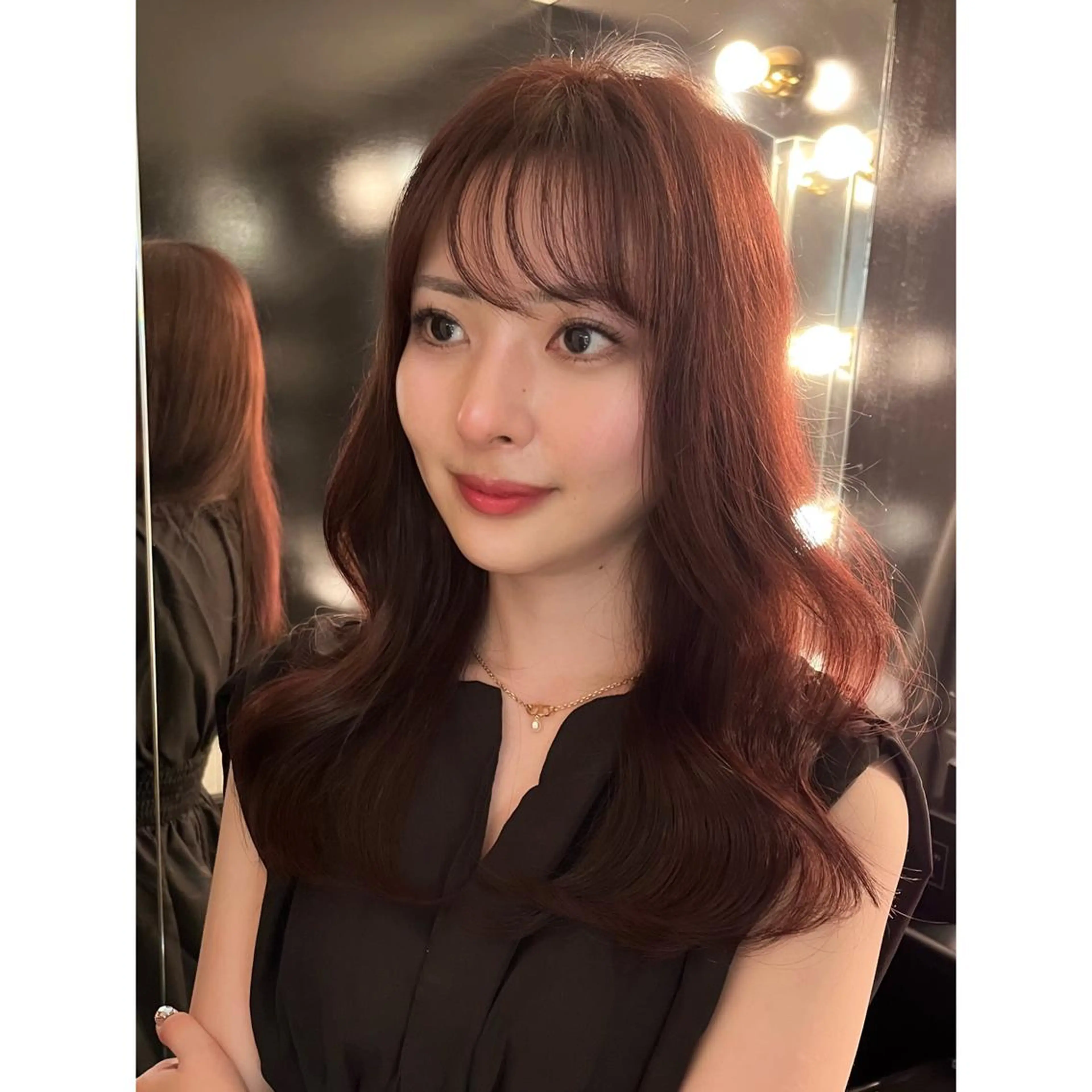 セミロング カラー ブリーチ カット ヘアカラー miyu /トレンド カラー×艶髪のヘアスタイル