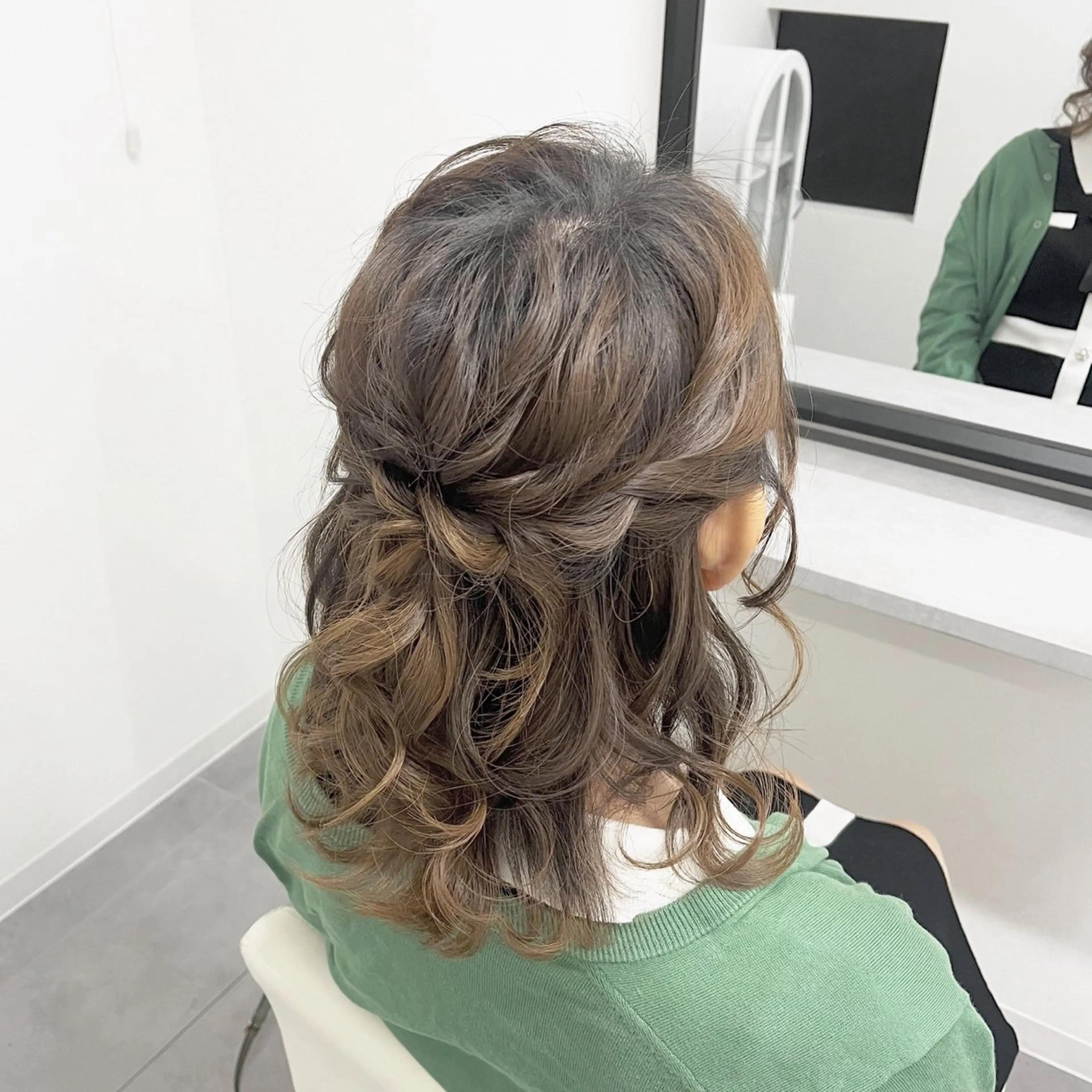 ミディアム ヘアアレンジ ハーフアップ 心斎橋/ヘアセット MASAKIのヘアスタイル