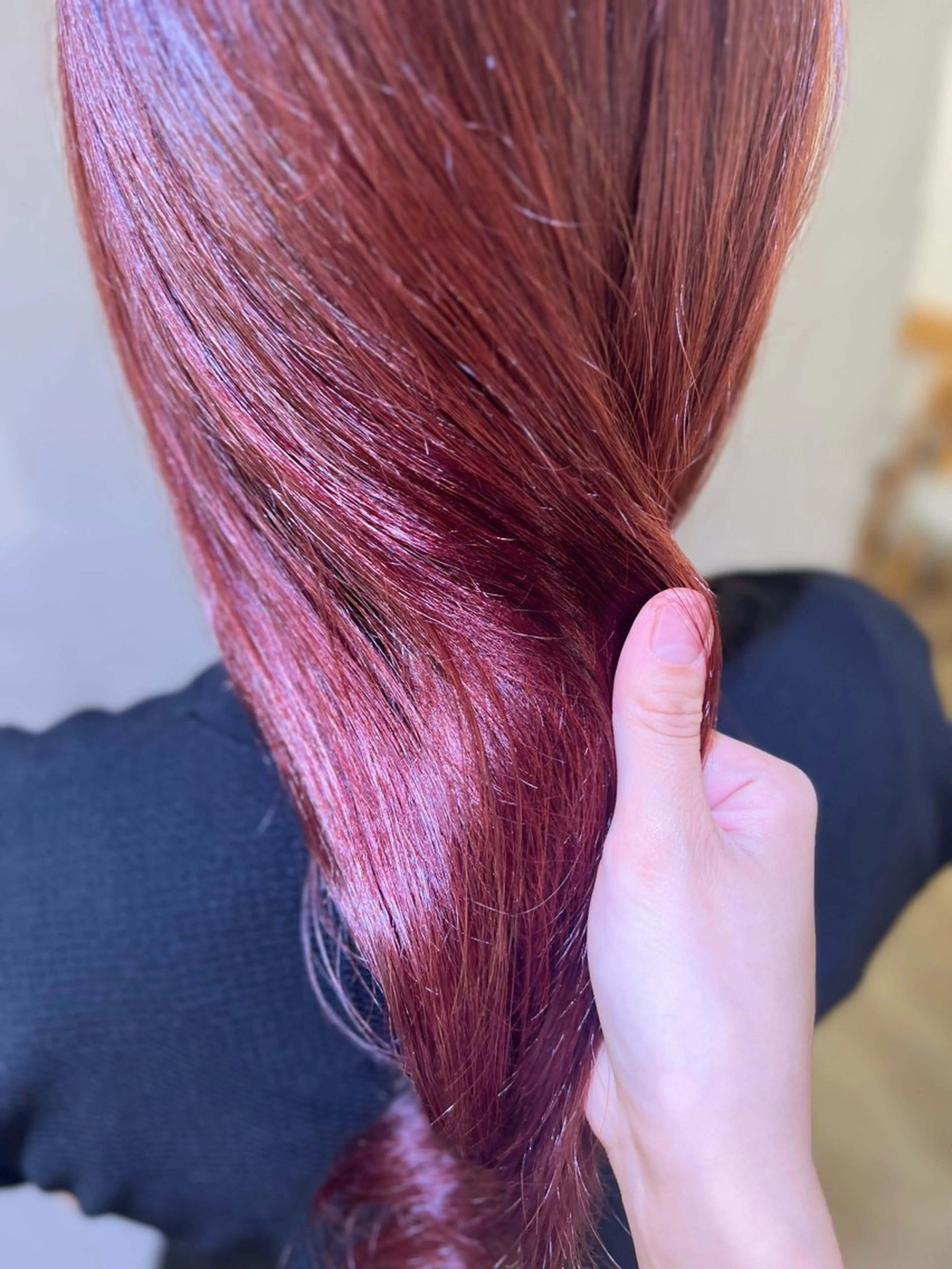 ロング カラー ヘアカラー ミディアムレイヤー/ 艶カラー🎀 emiのヘアスタイル