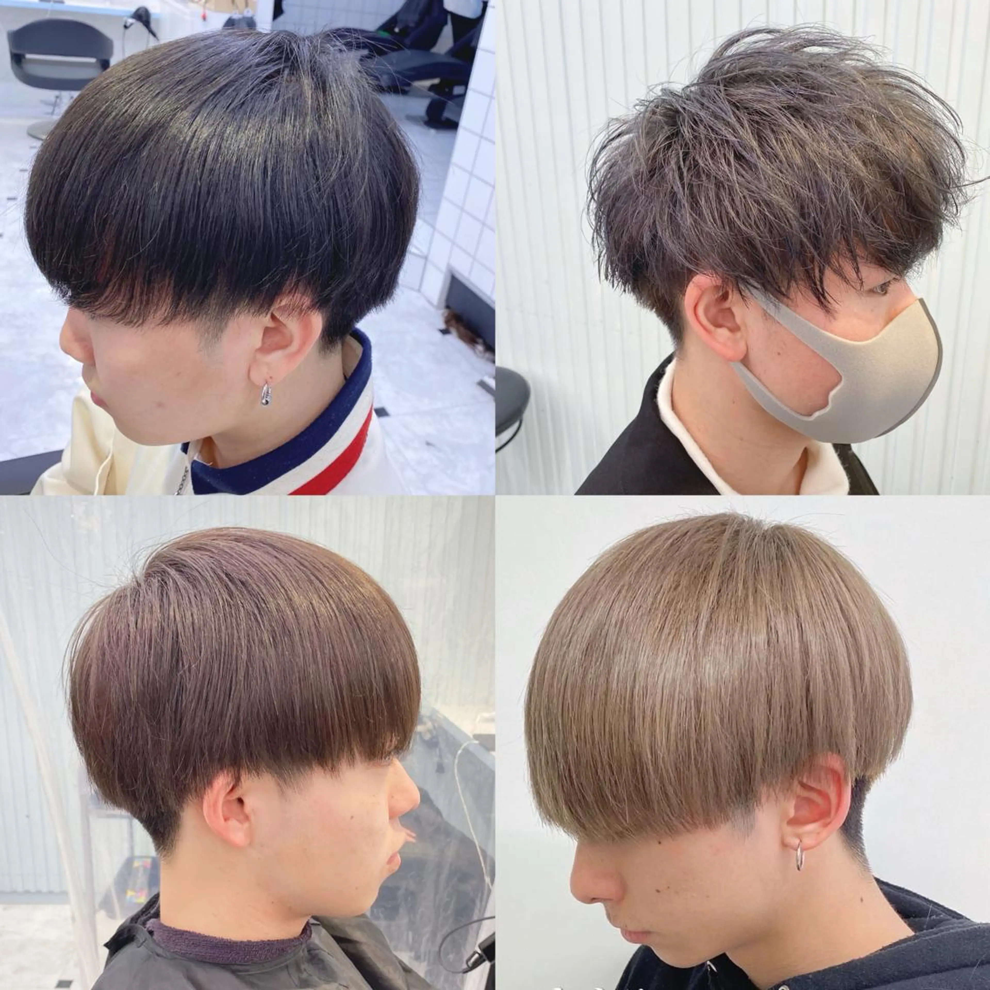 メンズ フェザーパーマ/ スペインカールのヘアスタイル