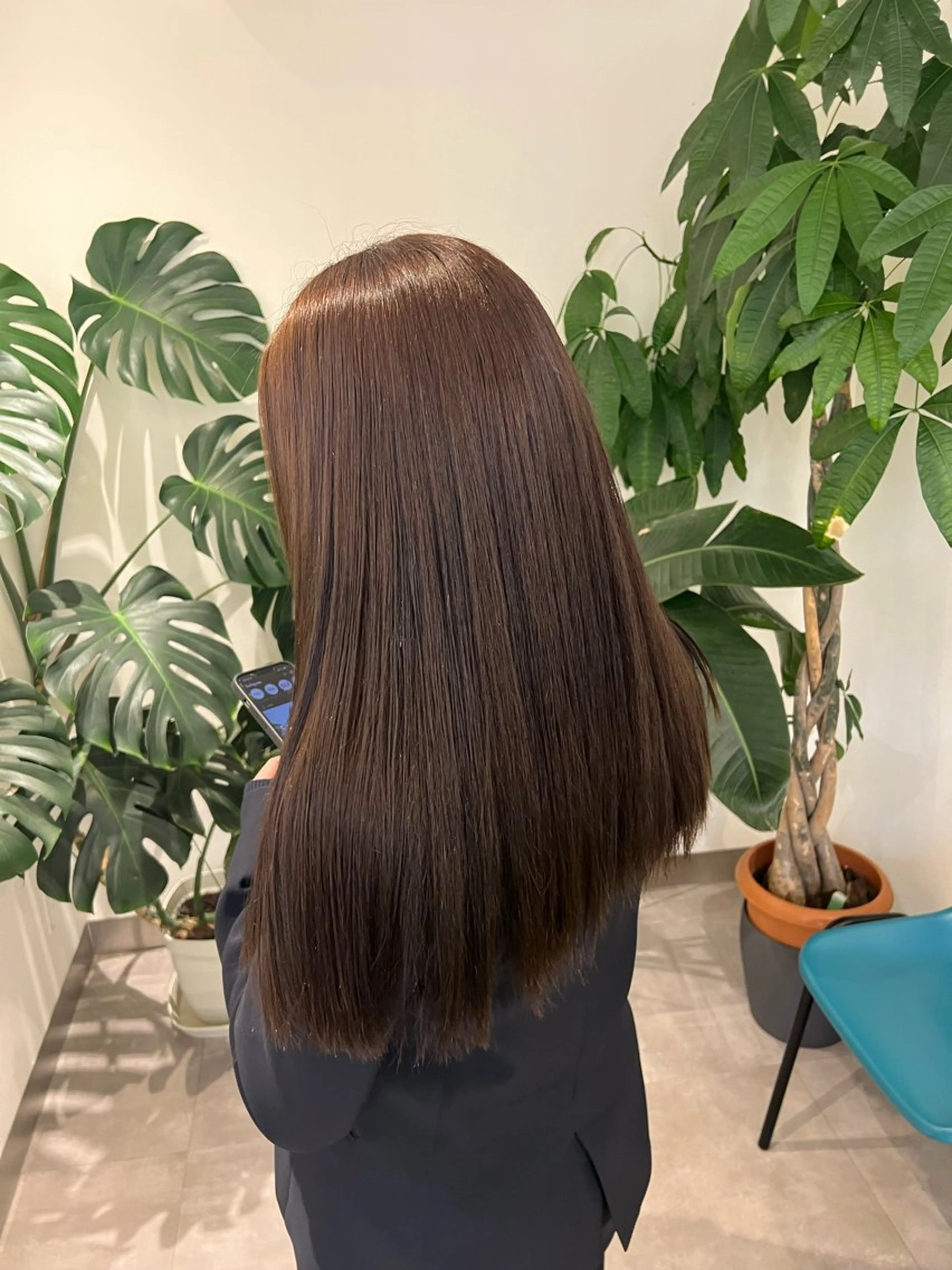 ロング くせ毛 髪質改善 縮毛矯正 縮毛矯正 マルタ/金沢 /透明感カラーのエステ・リラクイメージ