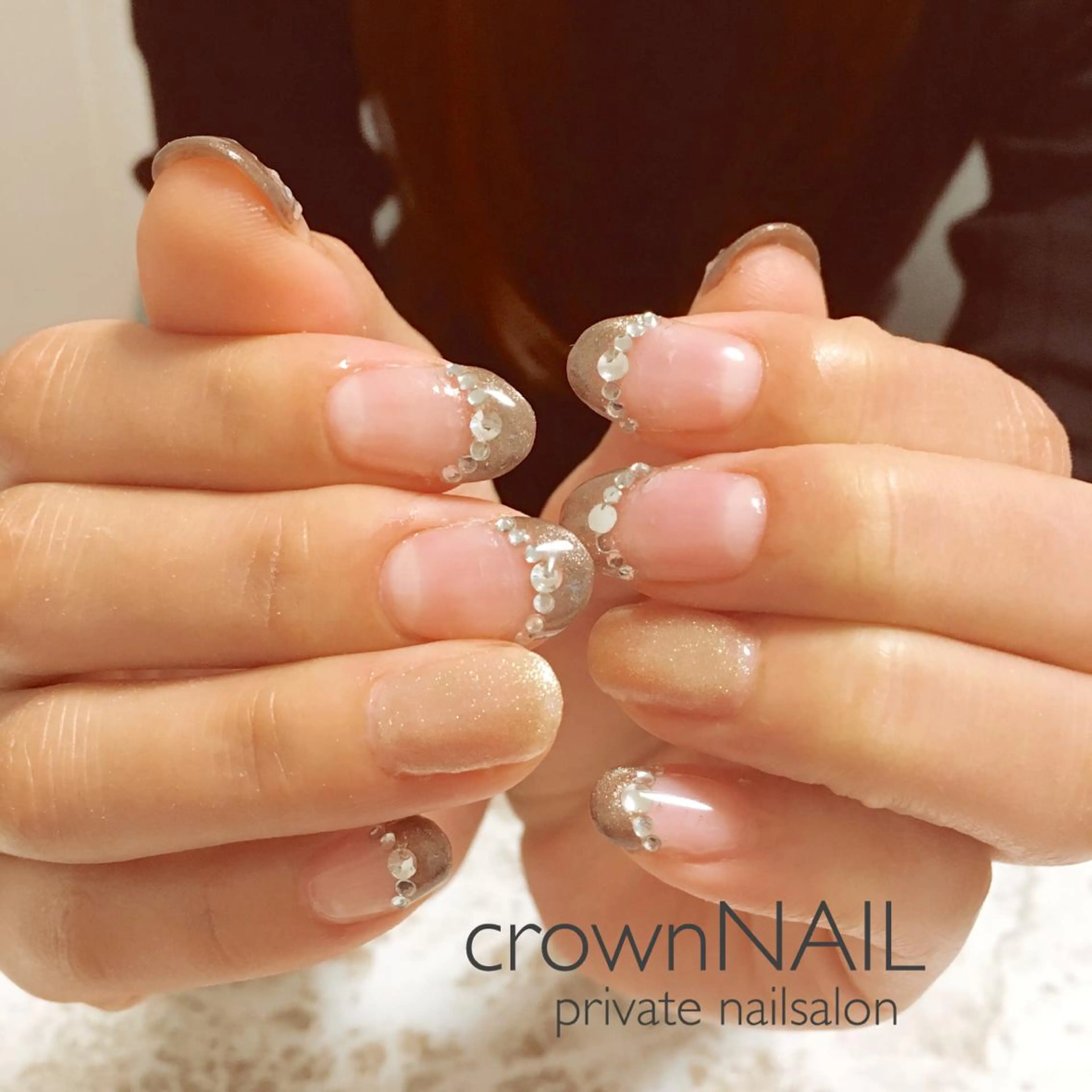 ネイル シンプルネイル ストーンネイル ensowa✱laf NAILのネイルデザイン