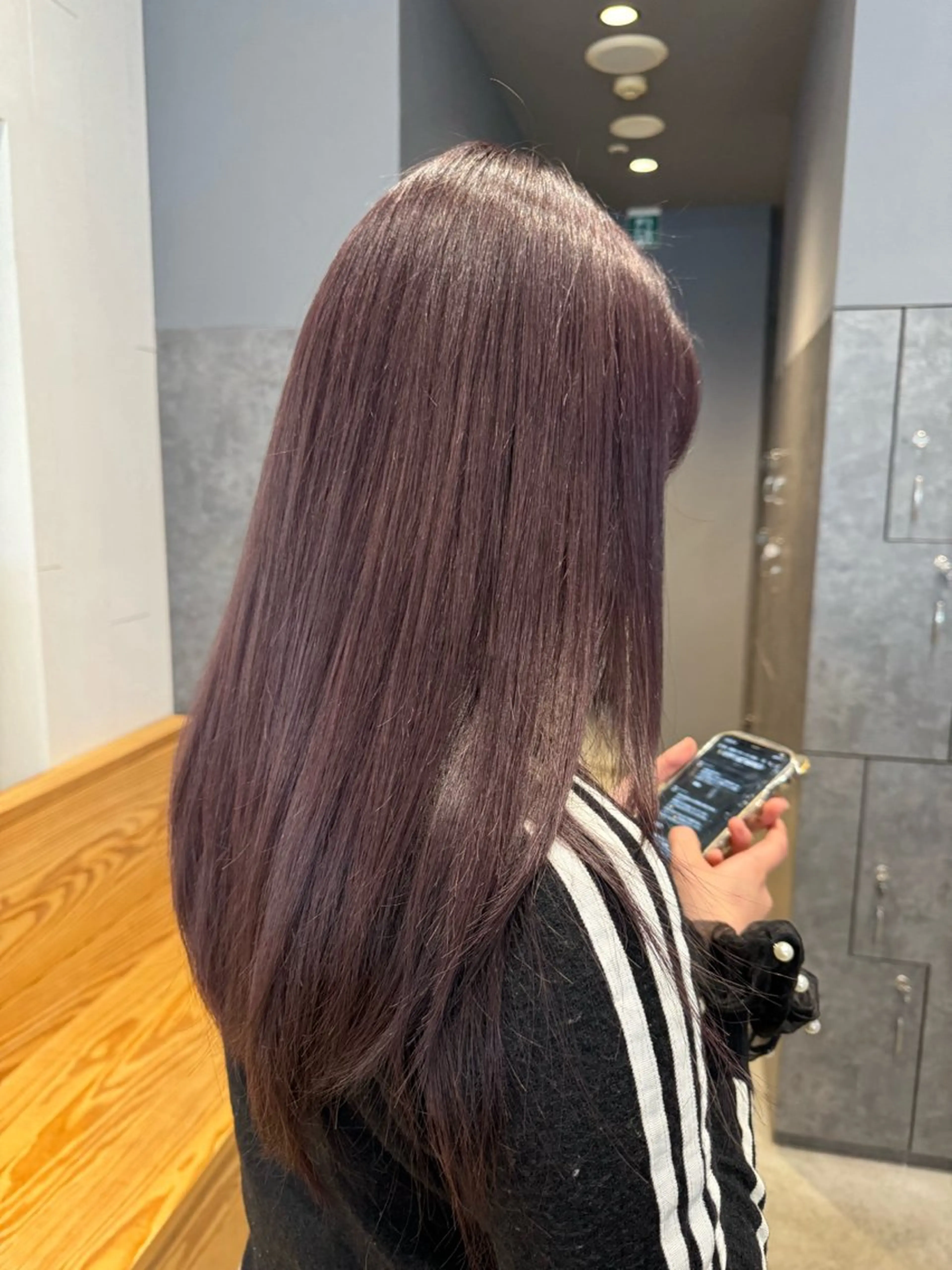 ロング カラー ラベンダーカラー ピンクカラー ピンクラベンダー 【似合わせカラー】 西口嶺河のヘアスタイル