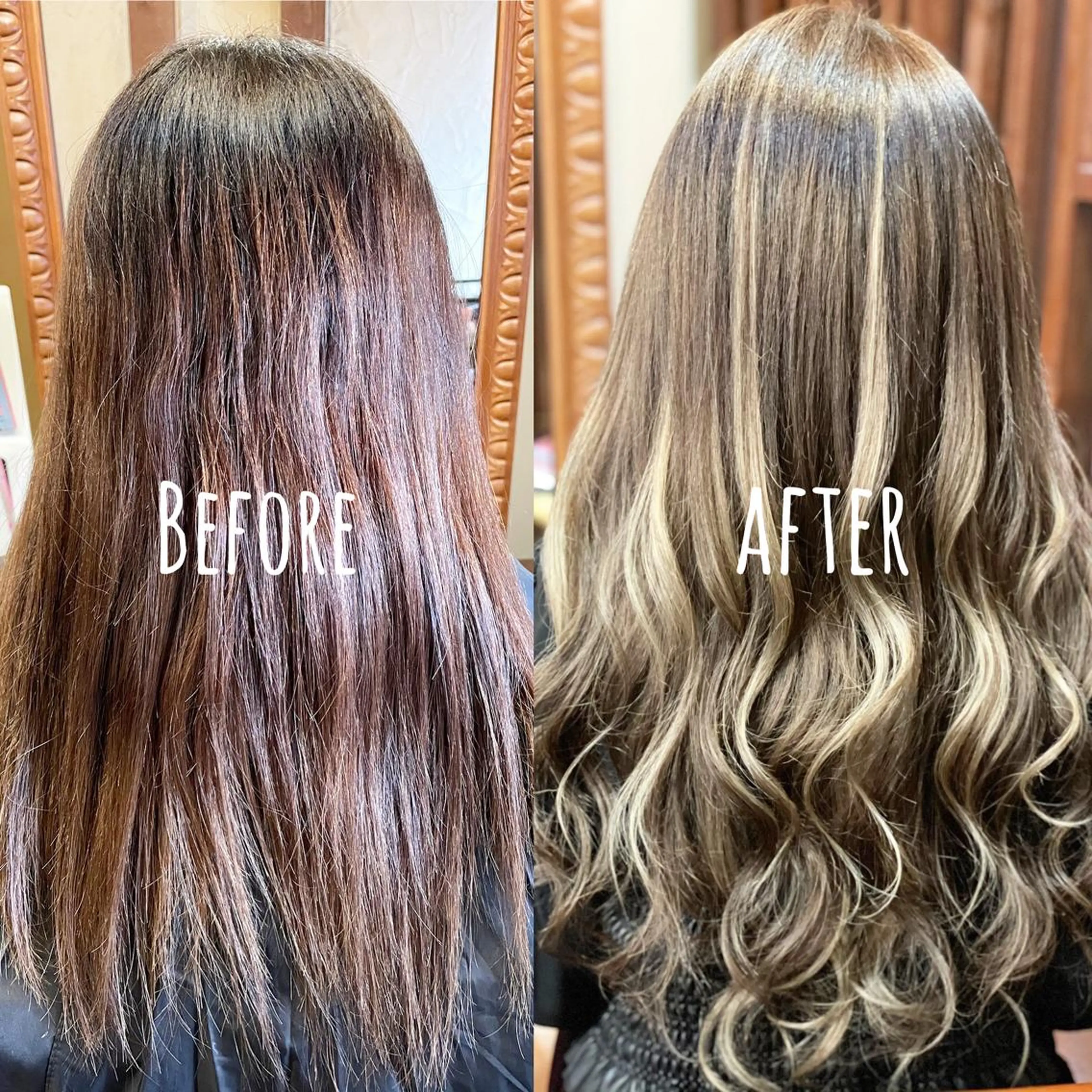 ロング シールエクステ エクステ ハイライト カット ヘアカラー エクステ ❤️MASAKO❤️ 🌸🩷エクステ🩷のヘアスタイル