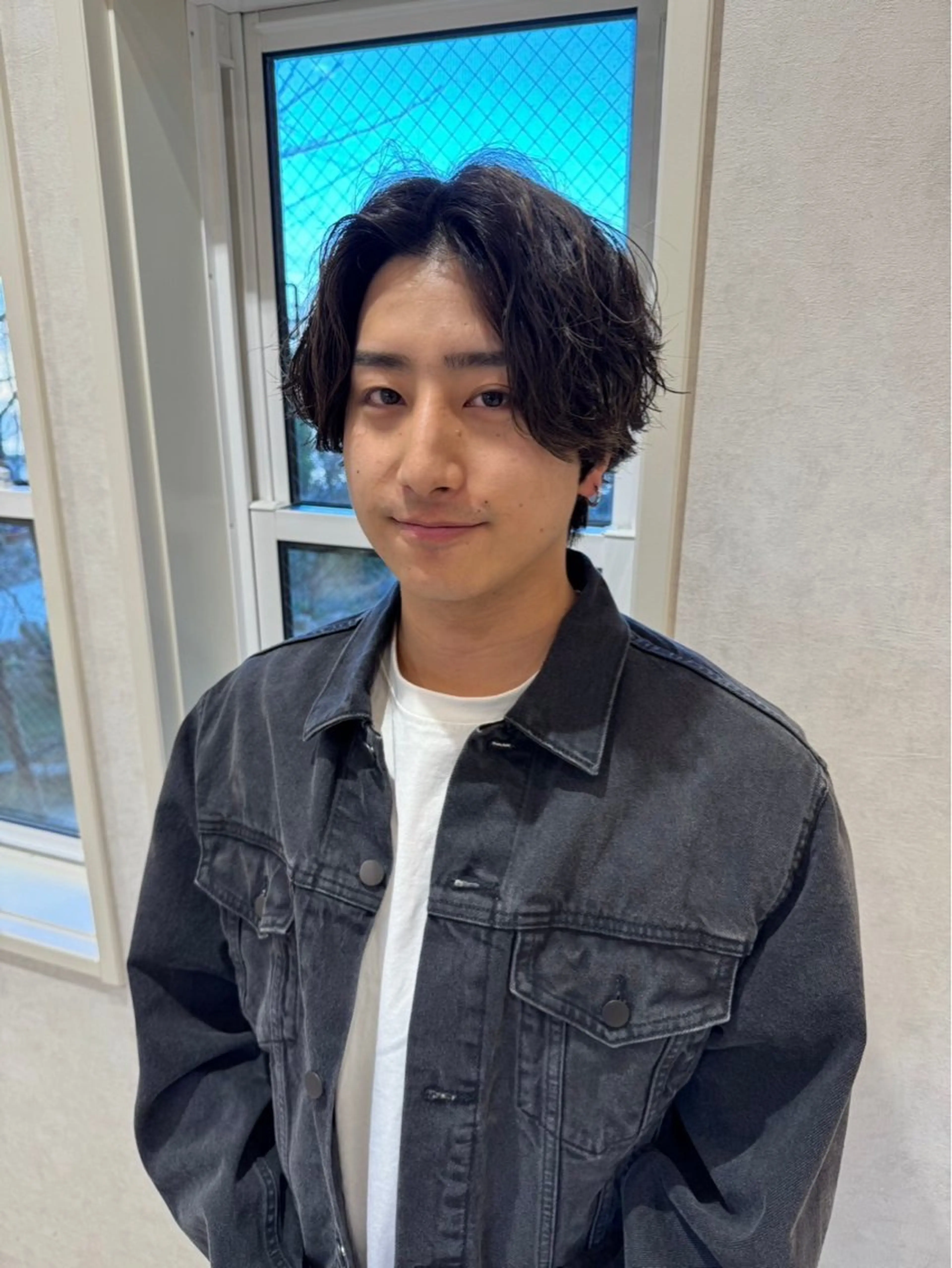 メンズ特化フェザー パーマ🚗タケシのヘアスタイル