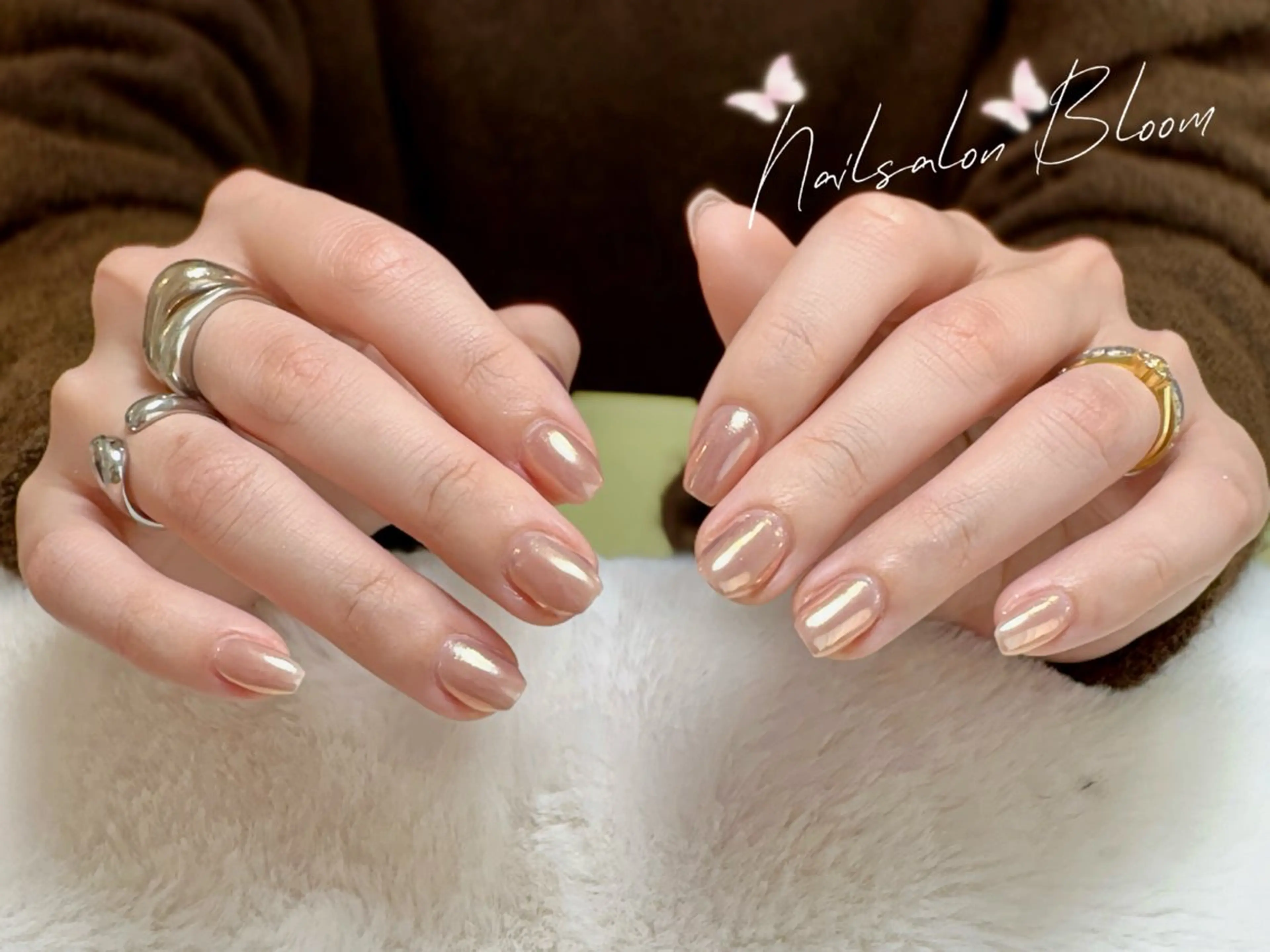 ネイル ミラーネイル ワンカラーネイル Nail Salon Bloom横浜西口店のネイルデザイン