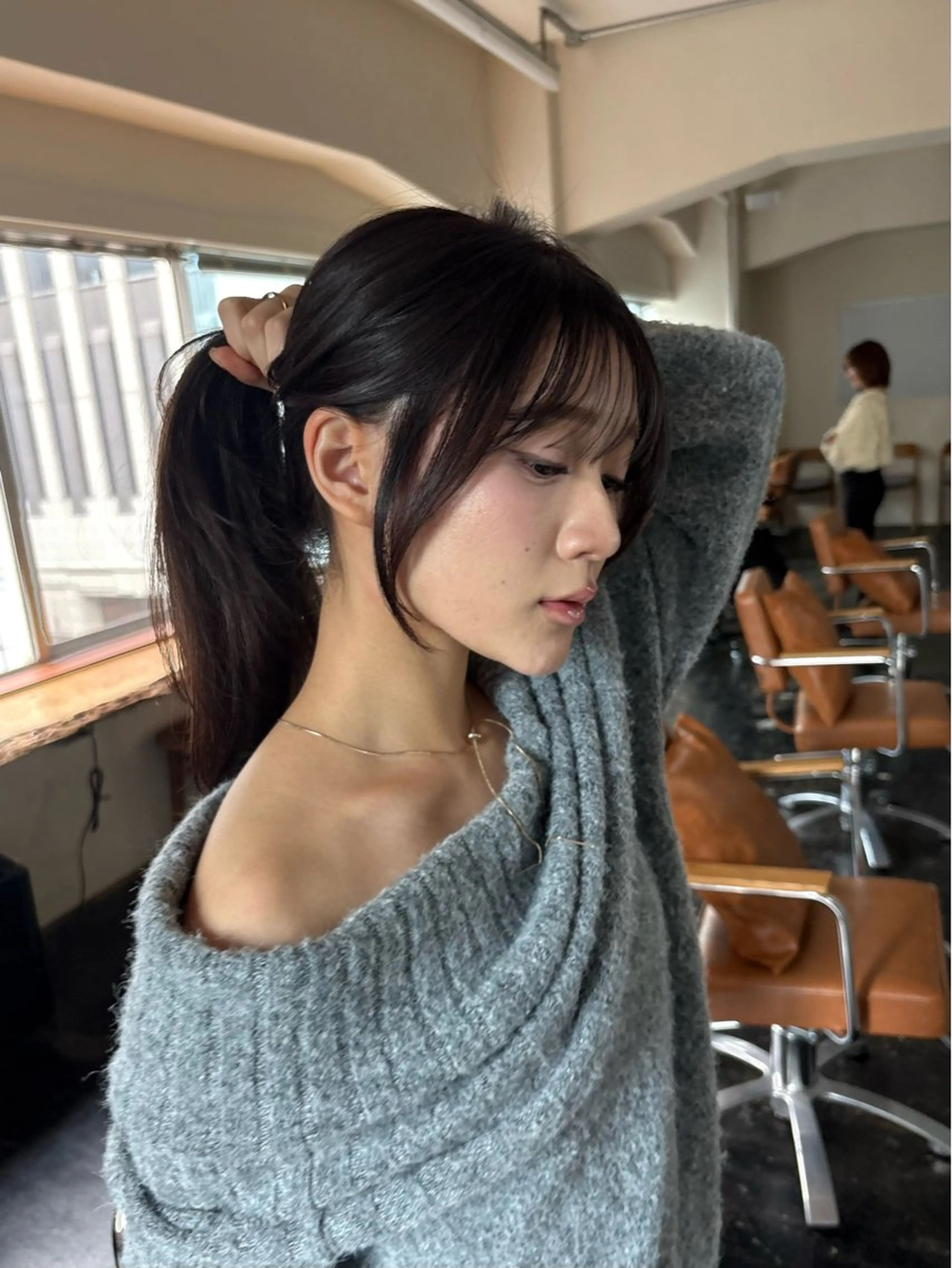 ロング カット トリートメント 透明感カラー/顔周り カット/ののか💞のヘアスタイル