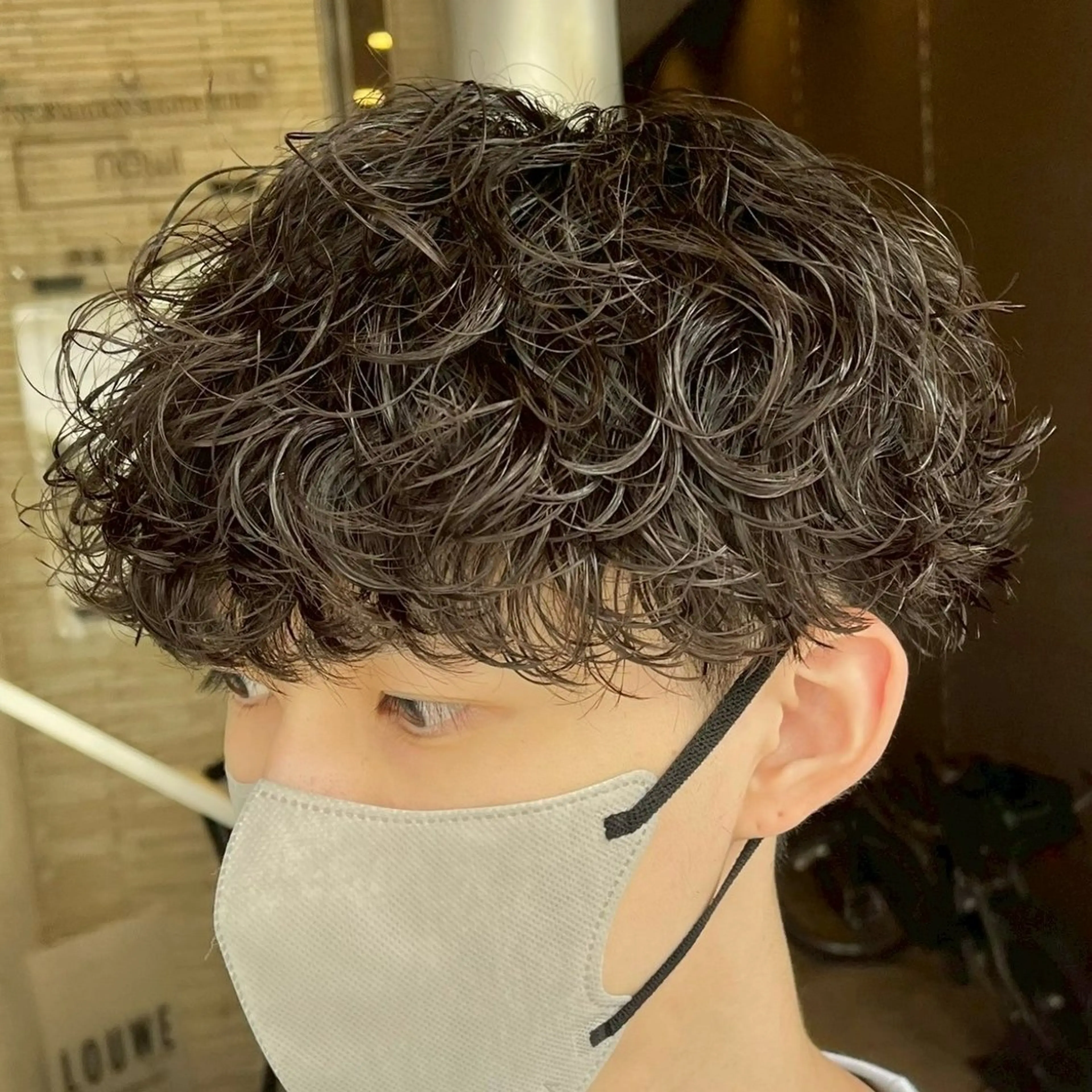 ミディアム パーマ メンズ カット パーマ 立川メンズ特化/ パーマ職人/氣田瞬介のヘアスタイル