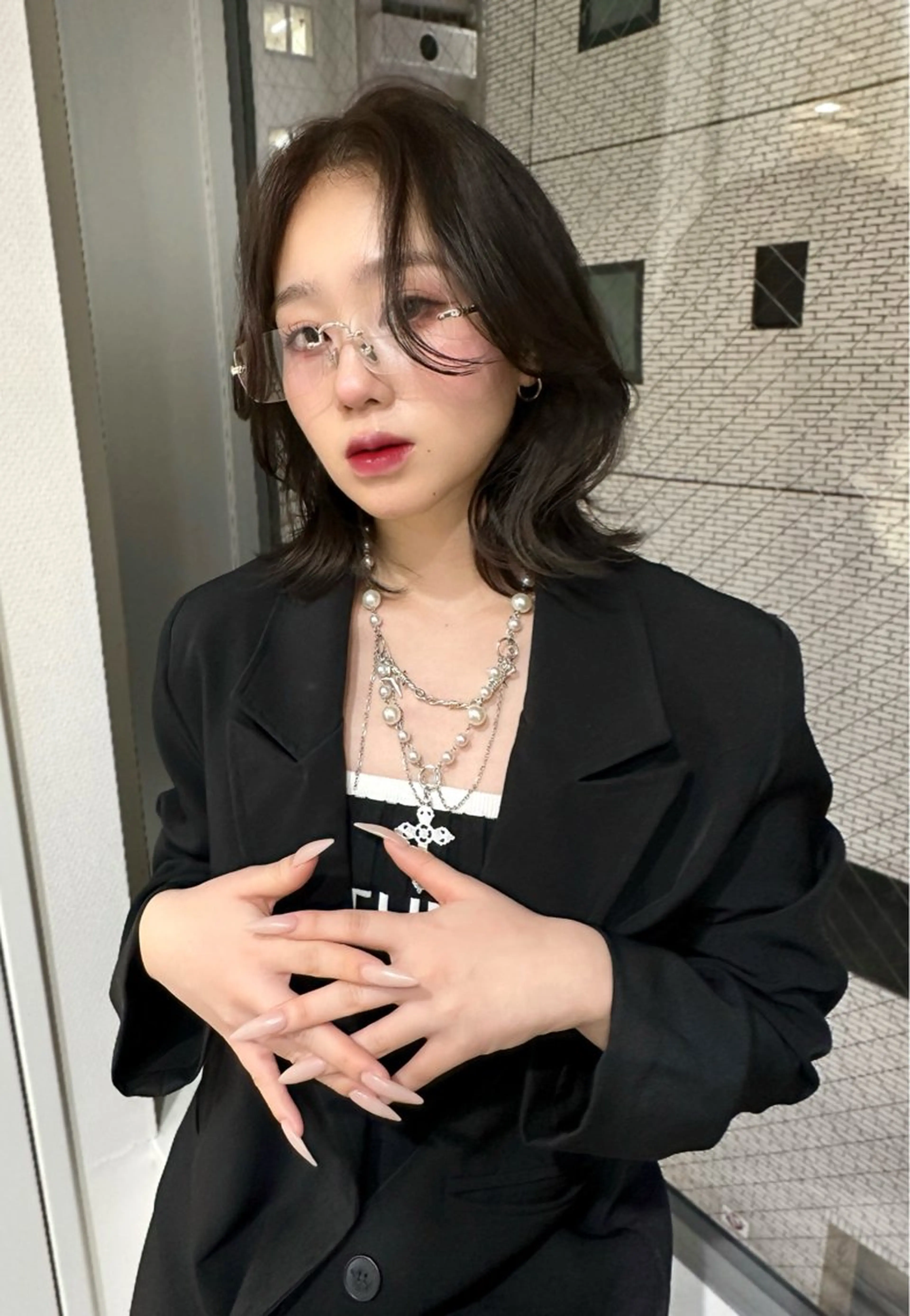 ミディアム 韓国風ヘア レイヤーカット カット トリートメント 渋谷韓国ヘア🇰🇷 SAYAKA🩶ᩚのヘアスタイル