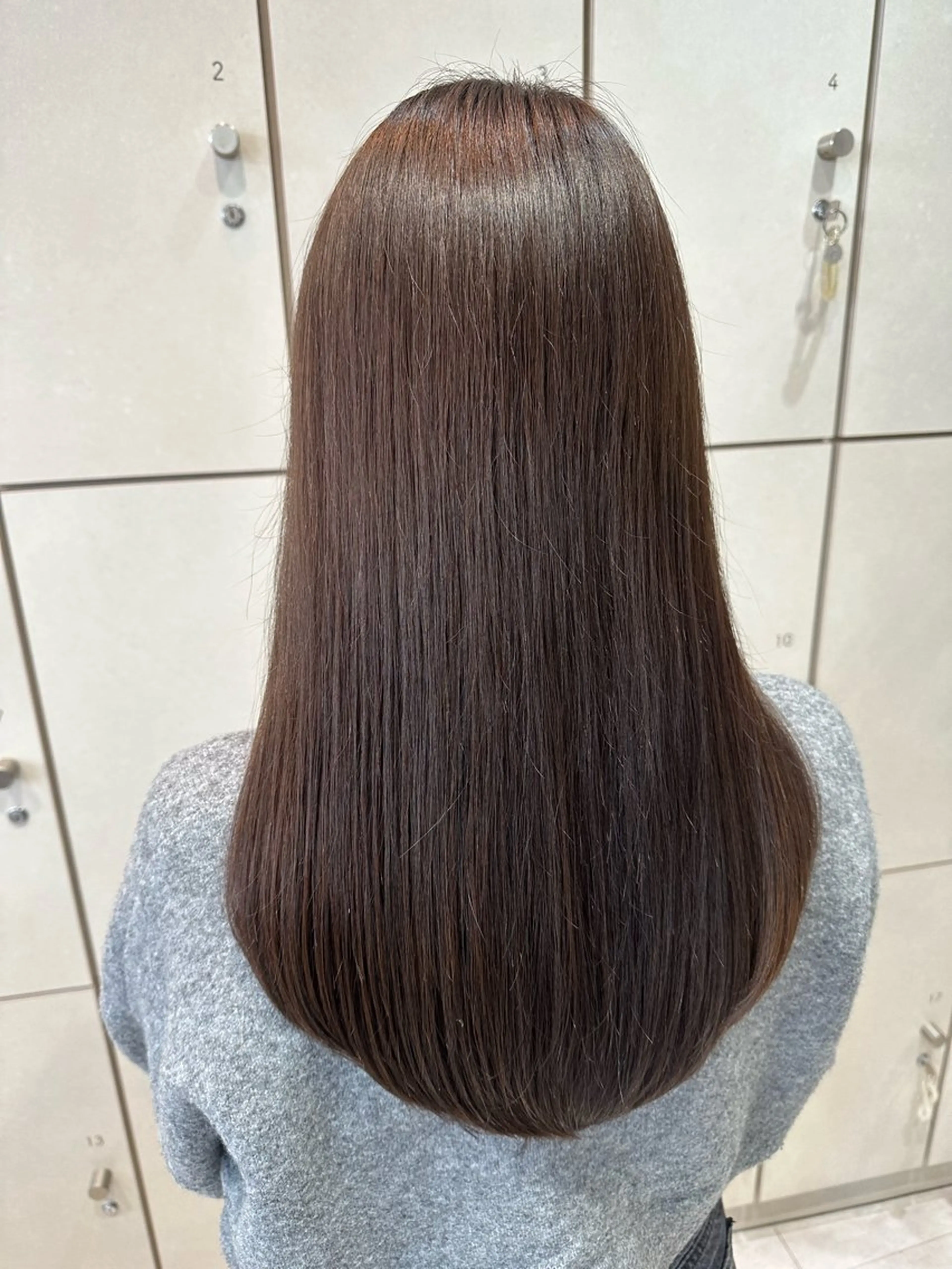 セミロング カット ヘアカラー 美髪矯正/渡辺 りんのヘアスタイル