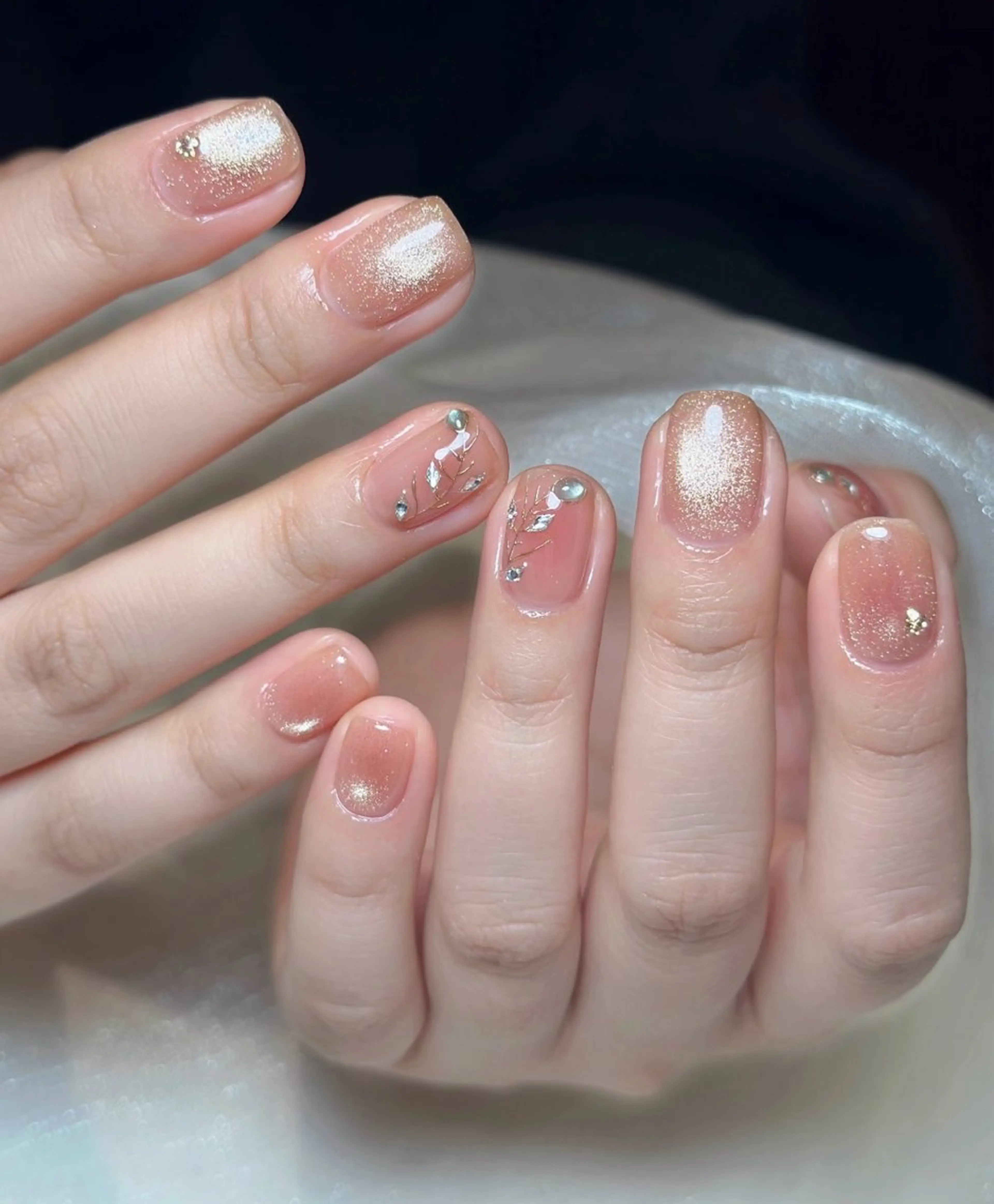 ネイル candy nail 韓国風ワンホンネイルのネイルデザイン