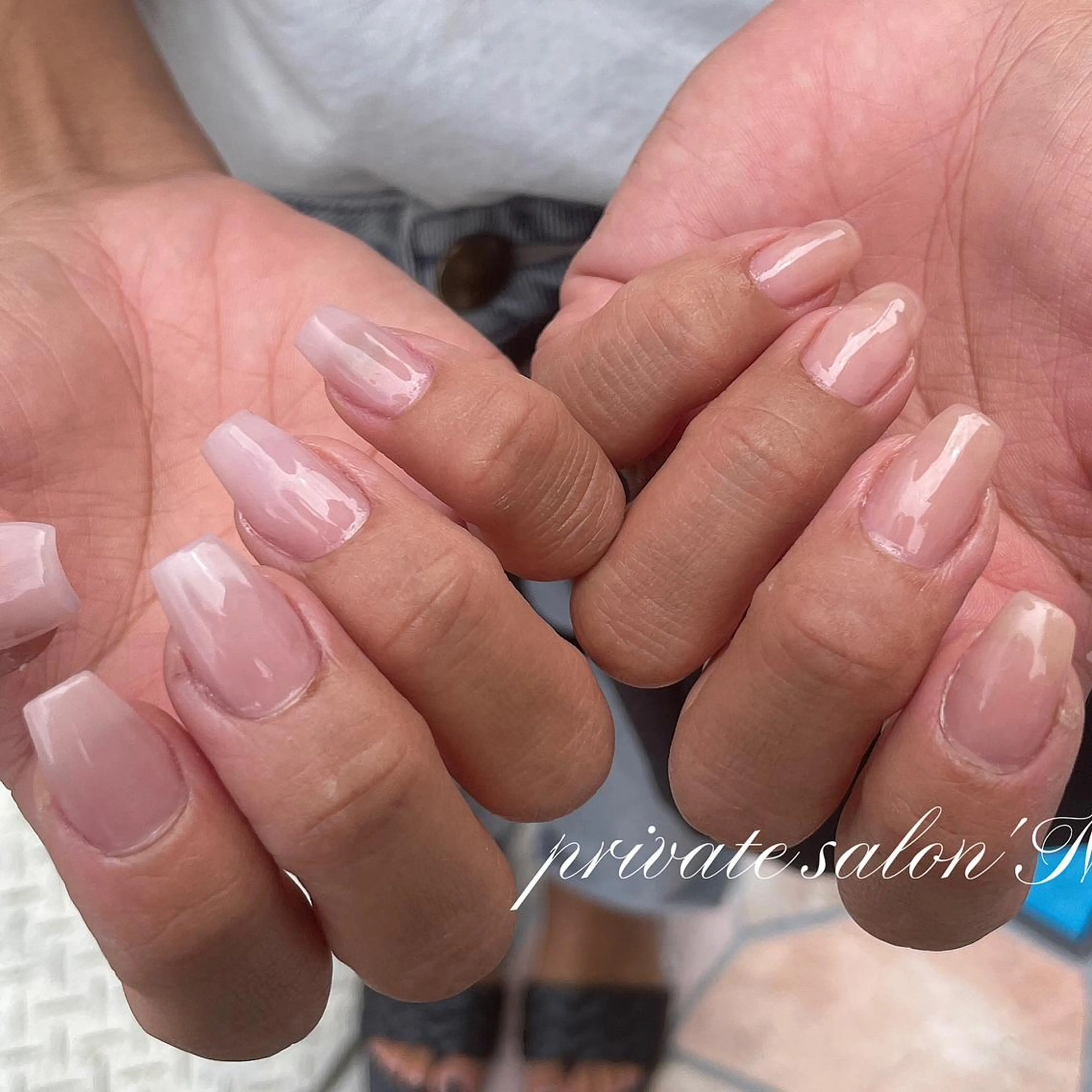 ネイル ワンカラーネイル スカルプネイル BINERVA nail salonのネイルデザイン