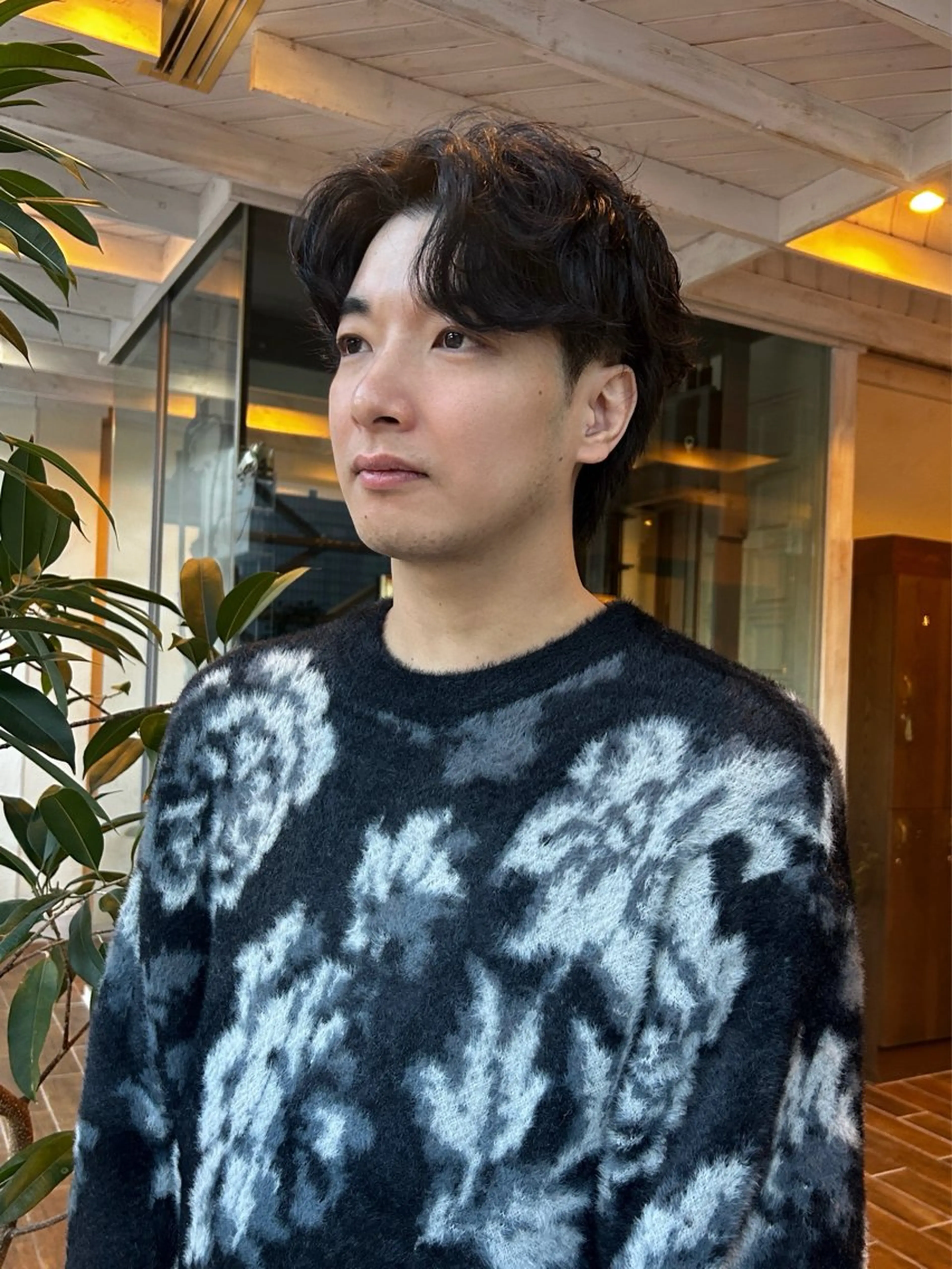 パーマ メンズ パーマ 西 優衣奈のヘアスタイル