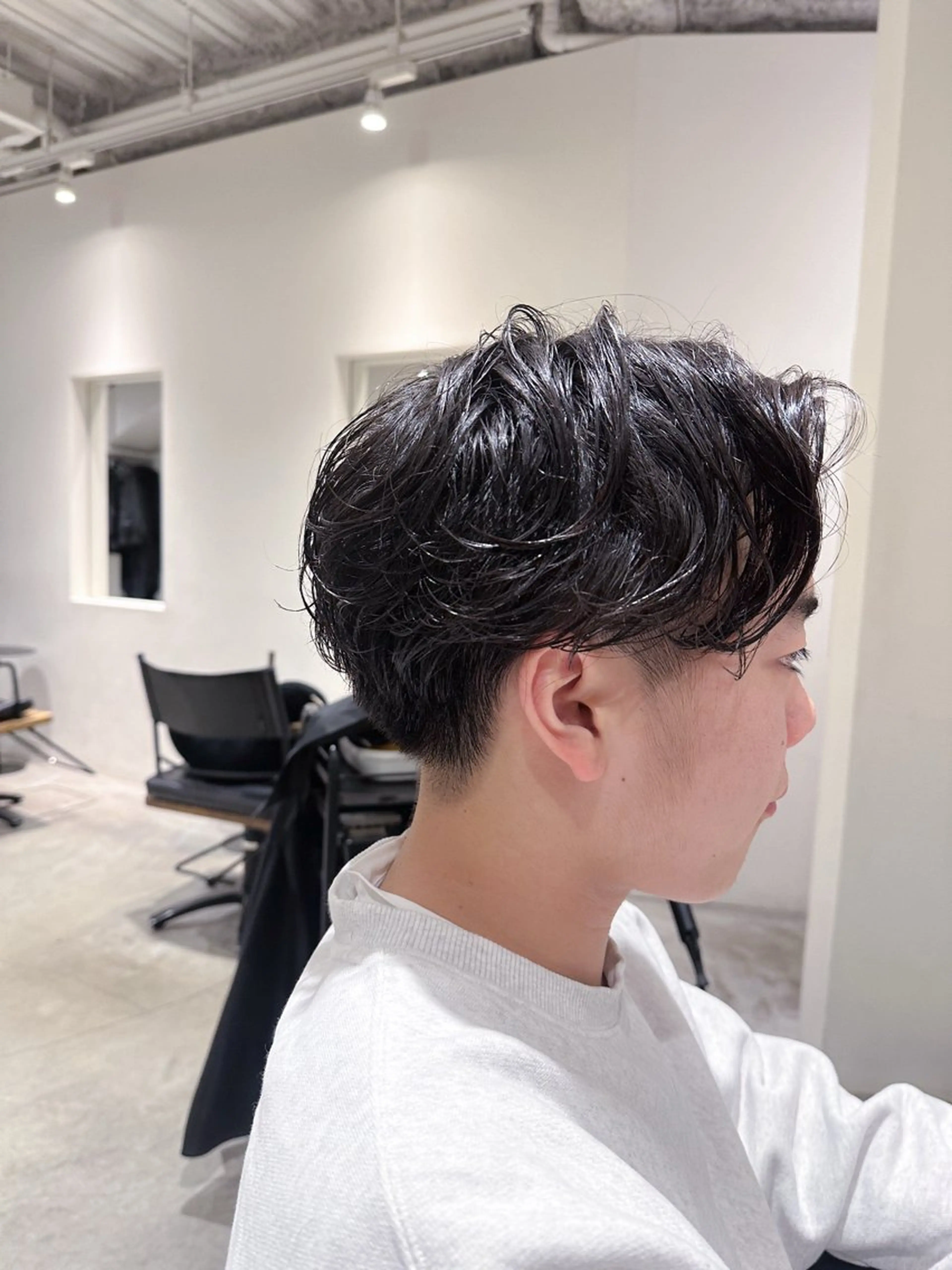 パーマ カット パーマ 松岡 陸弥のヘアスタイル