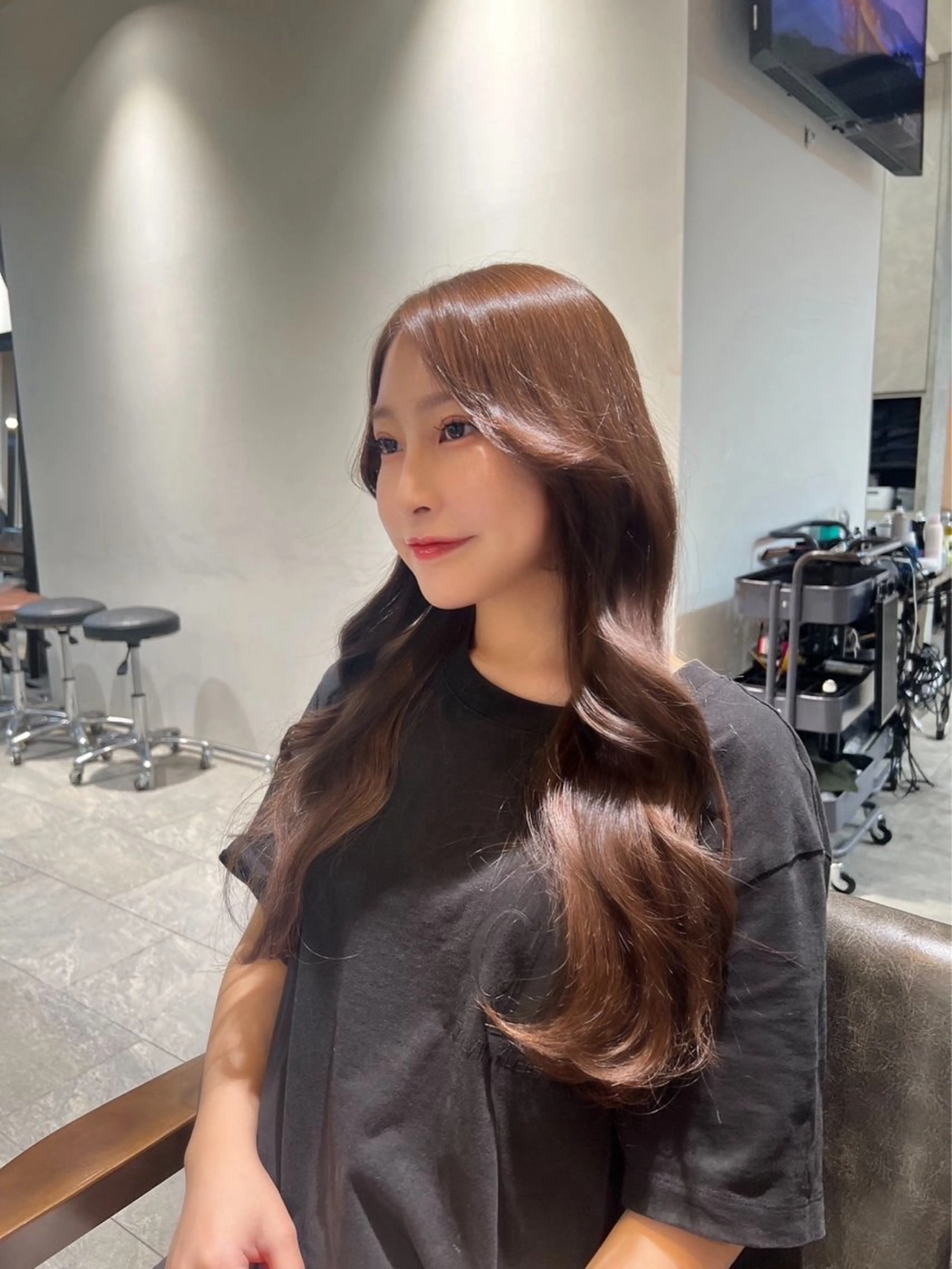 ロング カラー ヘアカラー トリートメント ヘアセット 🎀ハイトーン・艶 カラー HANA🎀のヘアスタイル