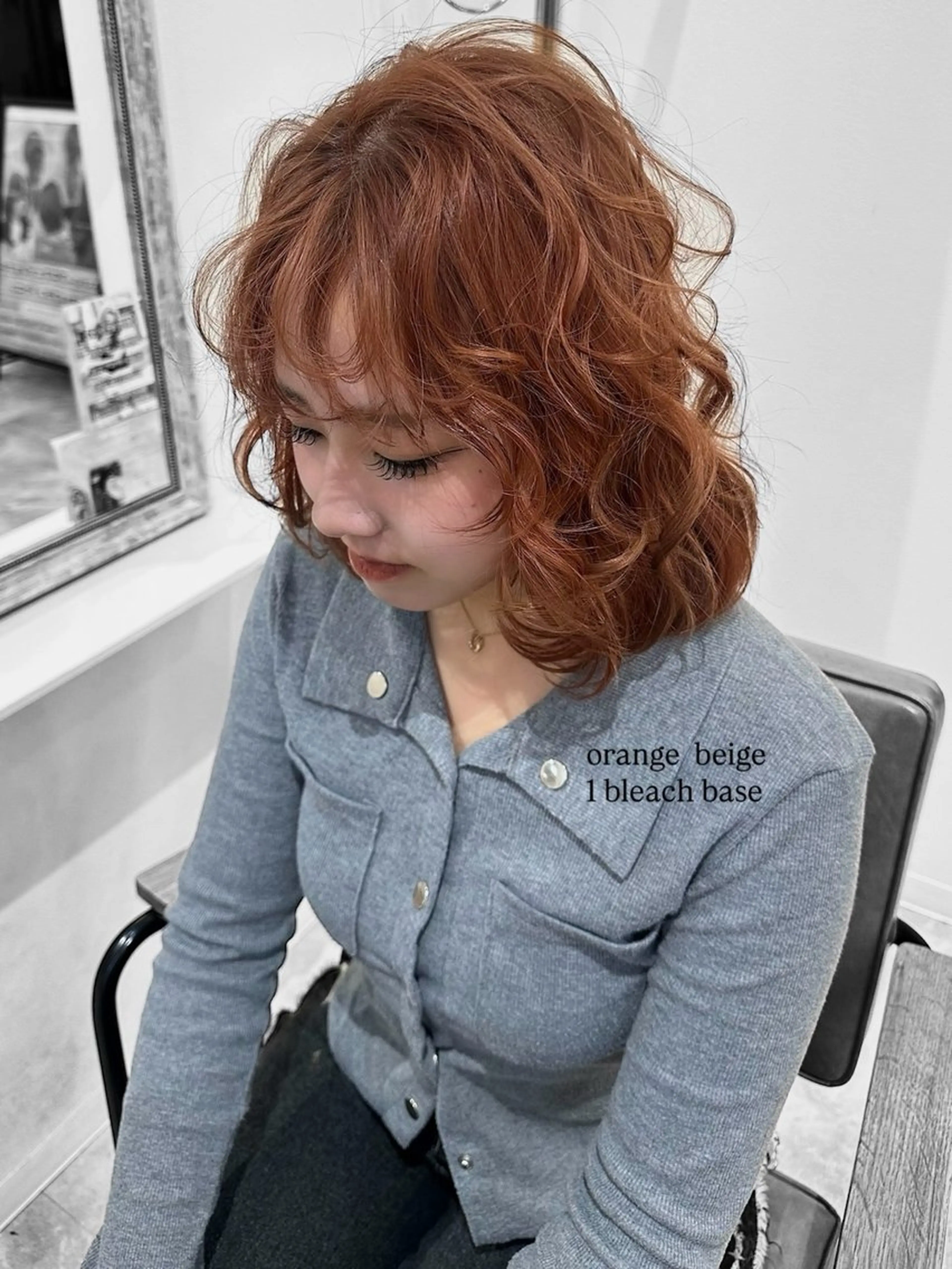 セミロング カラー ヘアカラー トリートメント ura/デザイン/ ハイトーン/個性派のヘアスタイル