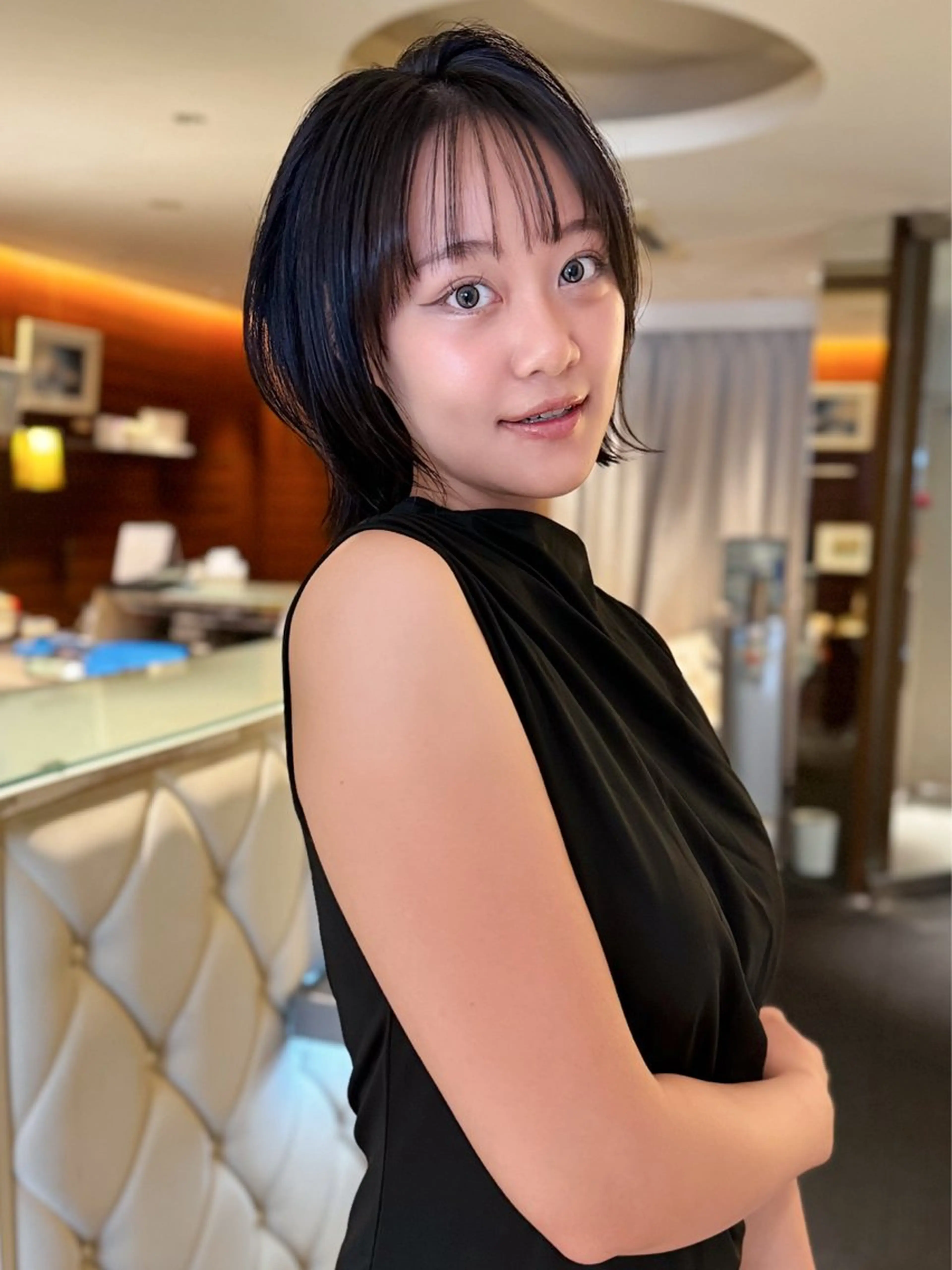 ショート ボブレイヤー ボブ レイヤーカット モデル募集/山田蓮/ レイヤーボブのヘアスタイル