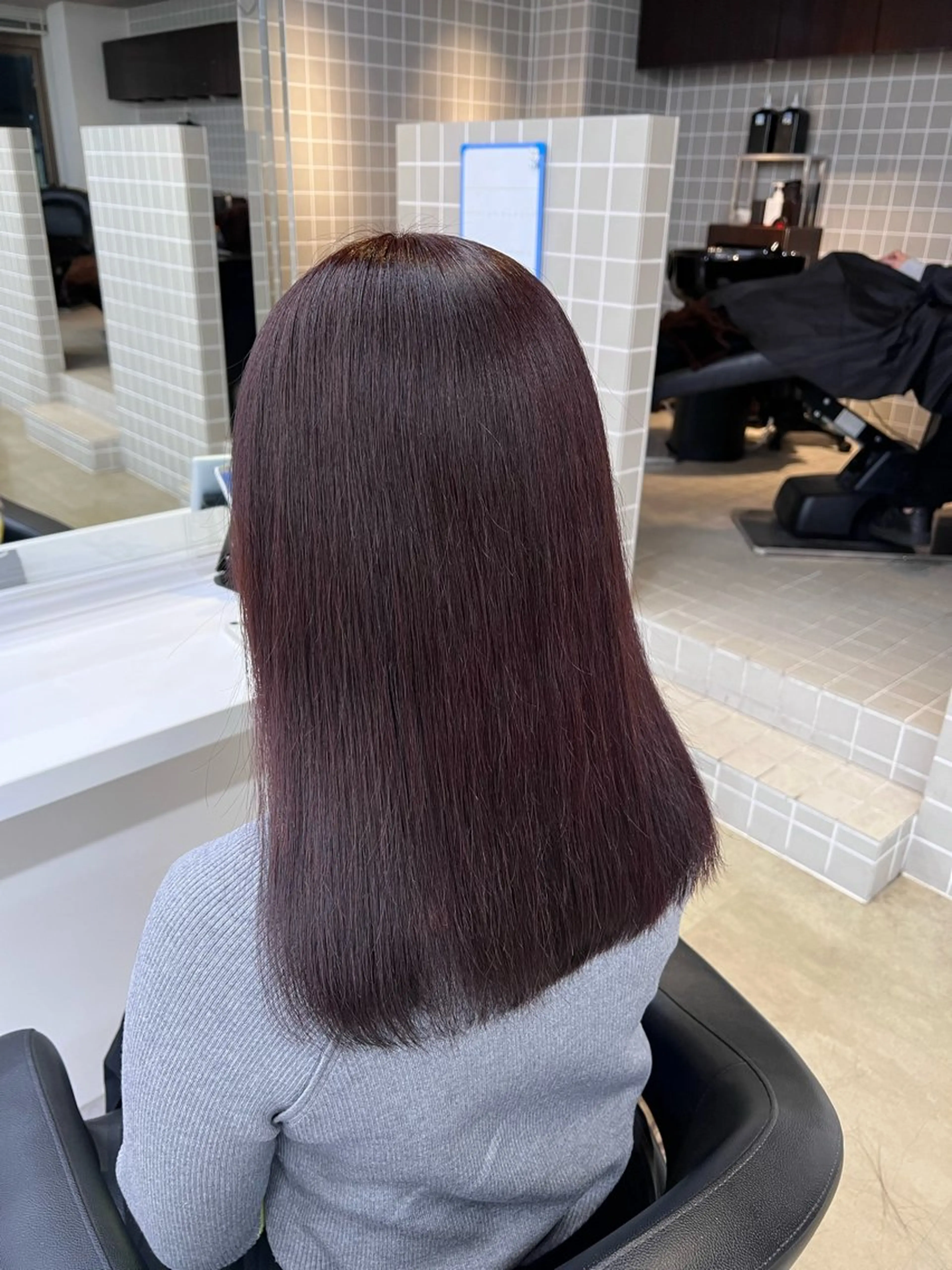 セミロング カラー 💖札幌カラー 指名No.1💖玲奈のヘアスタイル