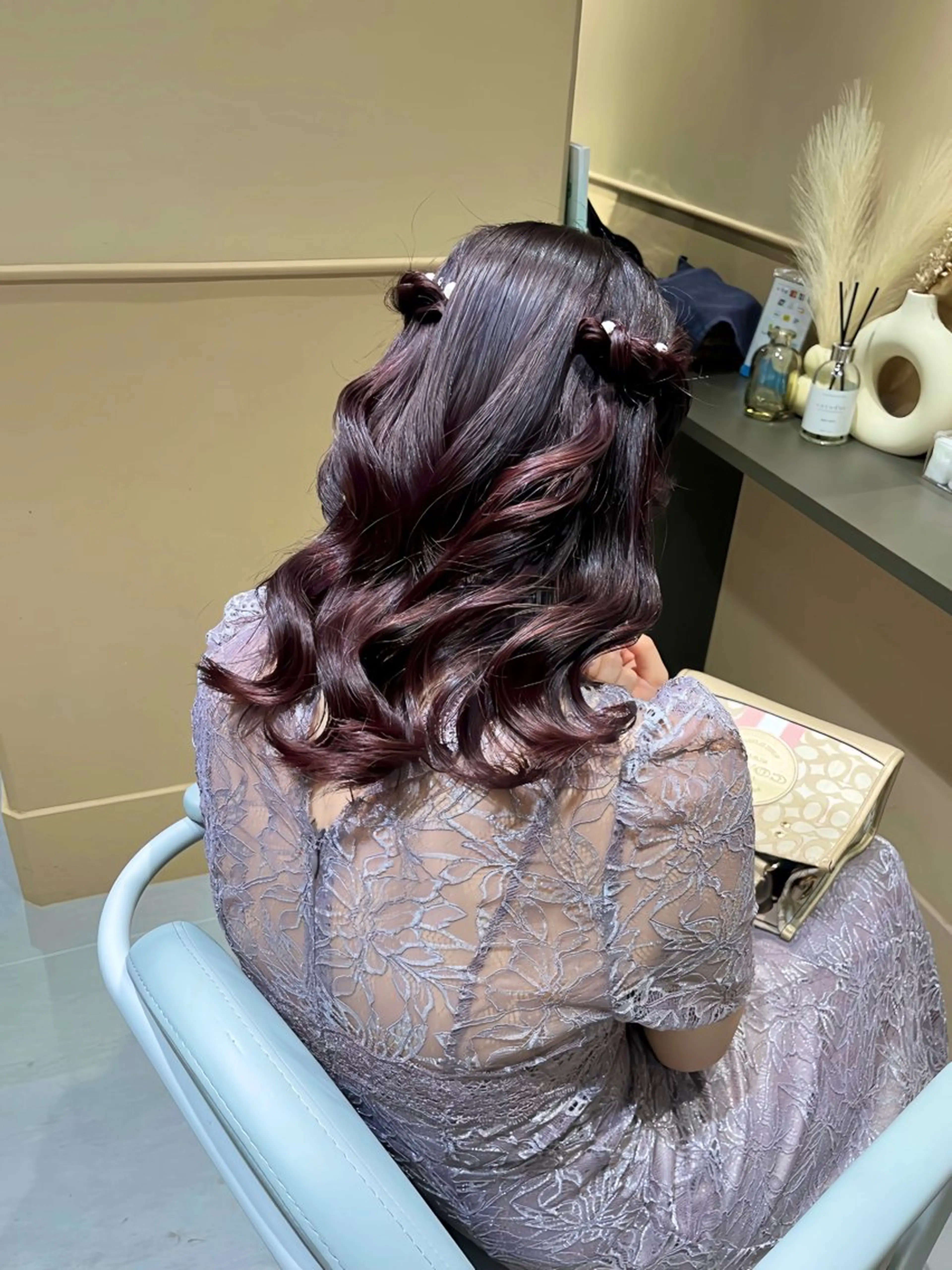 セミロング ヘアアレンジ 🫧tomoka 透明感カラー🫧のヘアスタイル