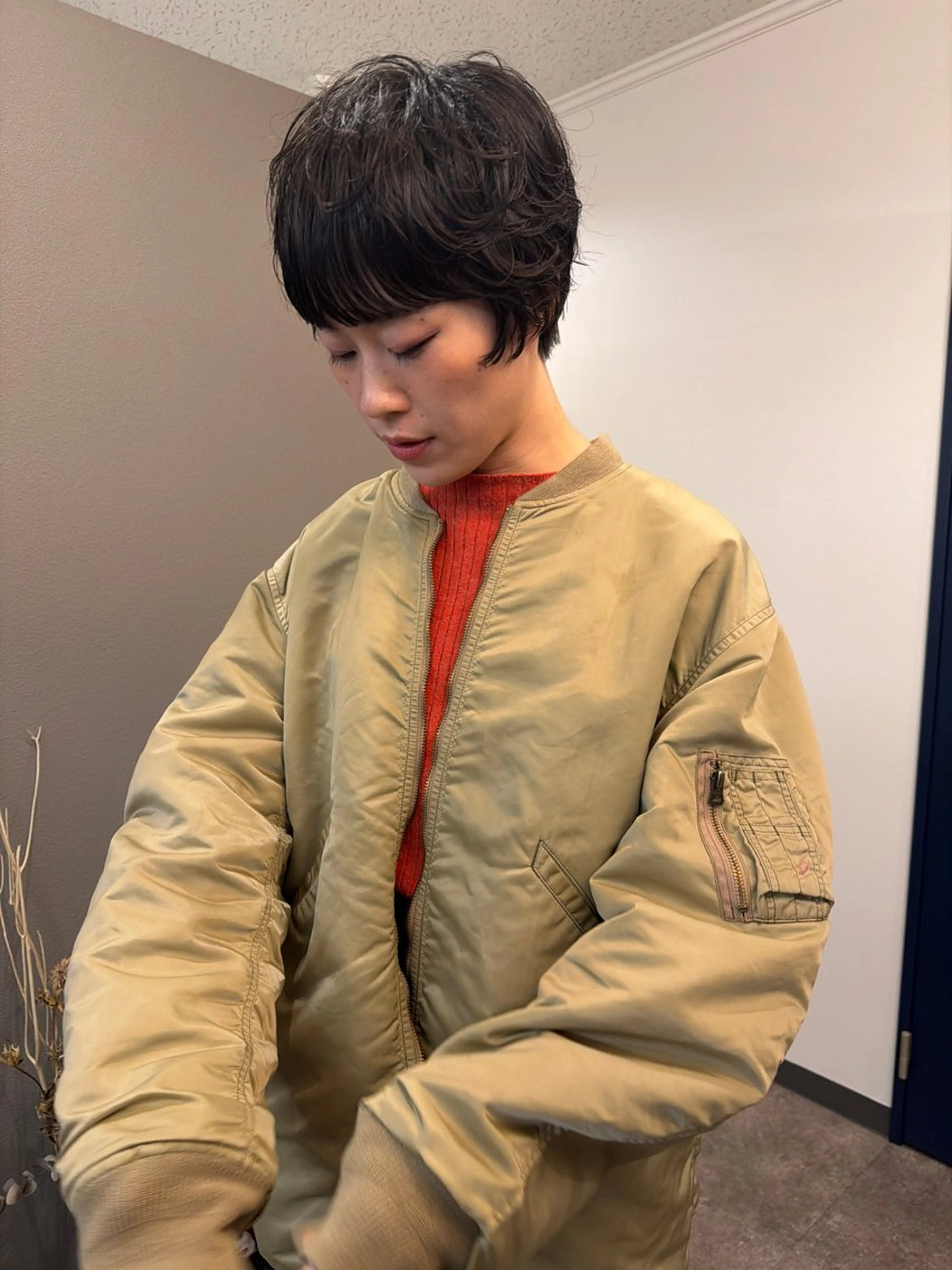 ショート パーマ パーマ/透明感カラー 元町🌱takutoのヘアスタイル