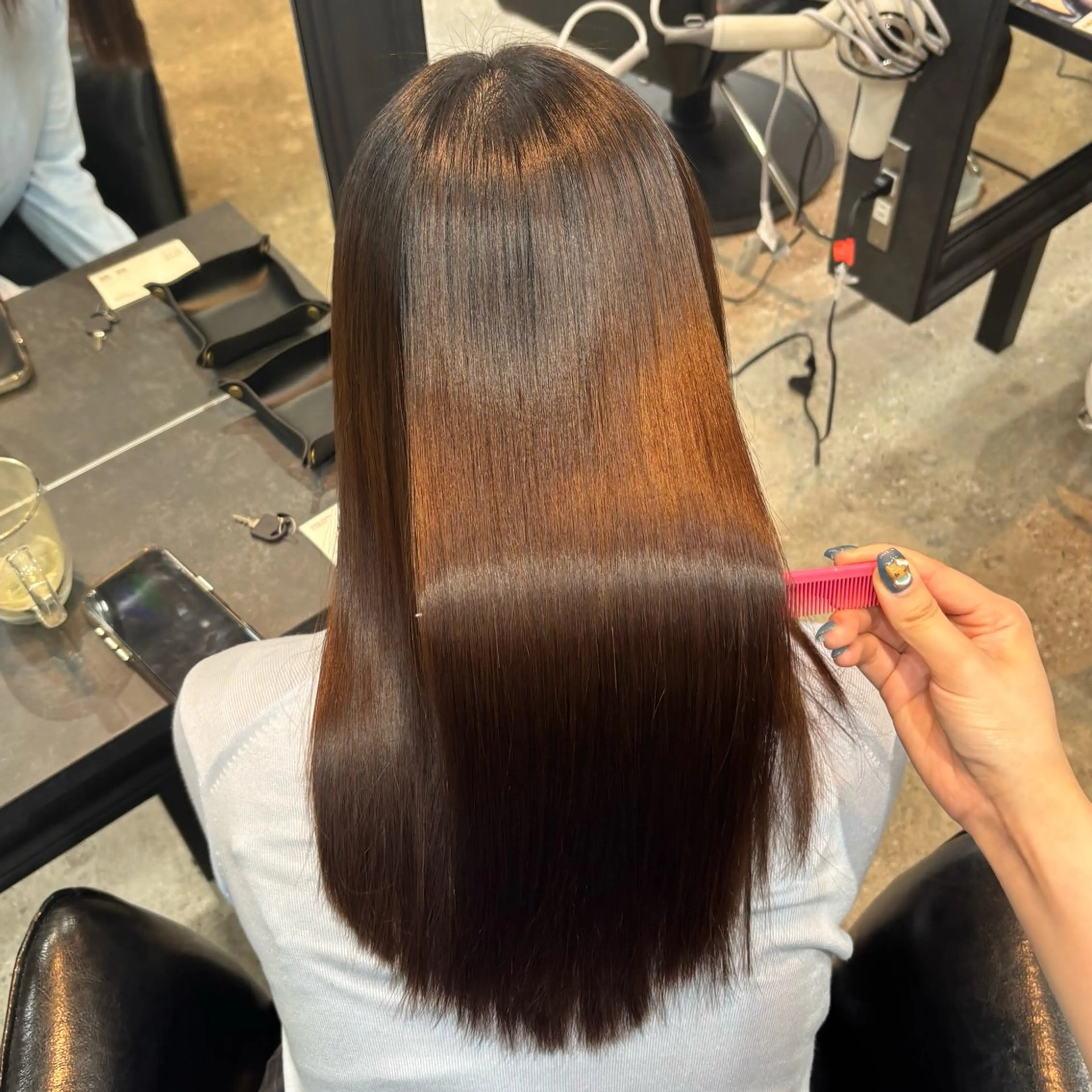 ミディアム 縮毛矯正 艶髪カラー・髪質改善 ストレートAsunaのヘアスタイル