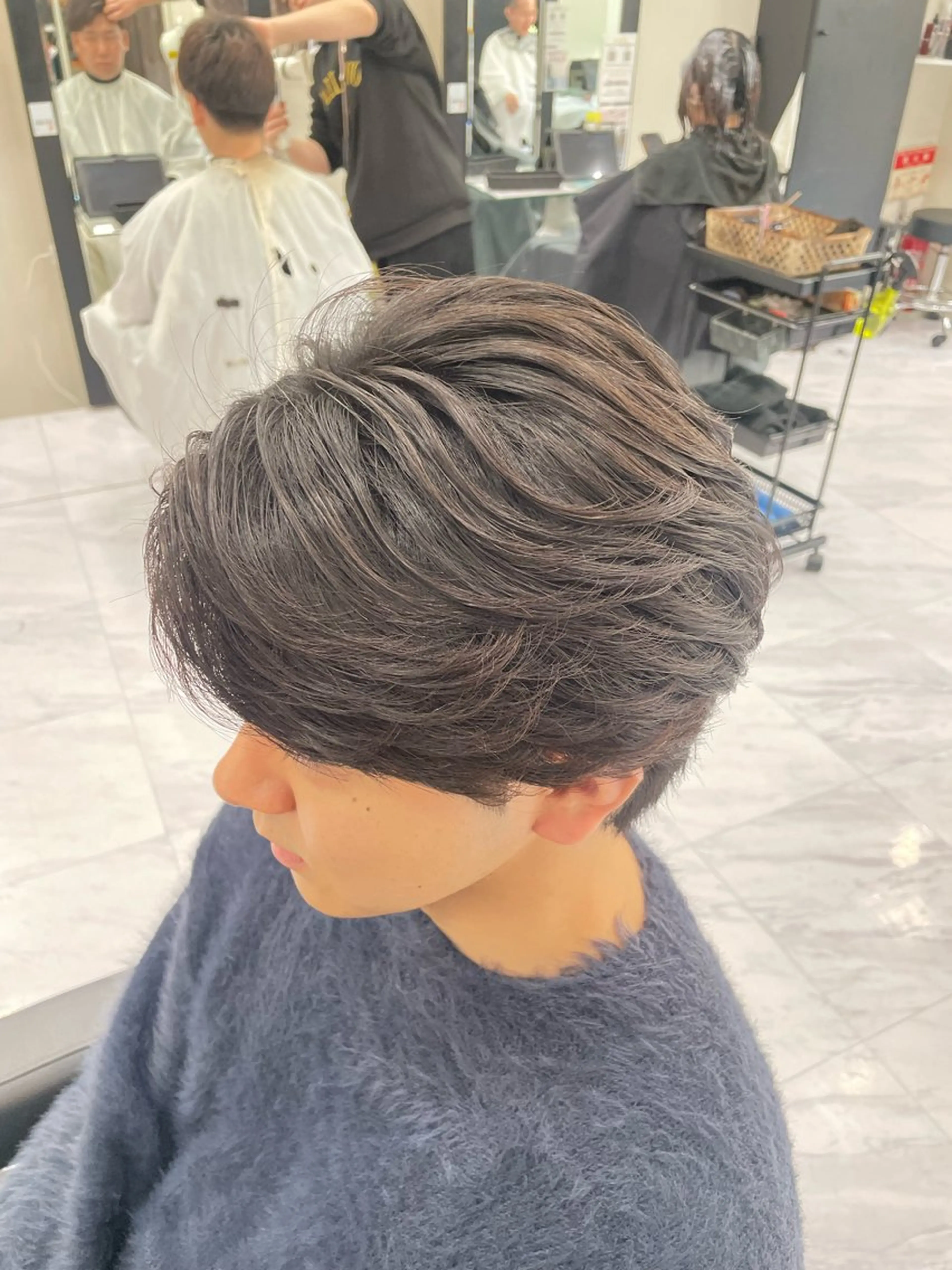 パーマ メンズ フェザーパーマ メンズパーマ デート REEED渋谷店所属・🍒KUMAGAI 🍒のヘアスタイル