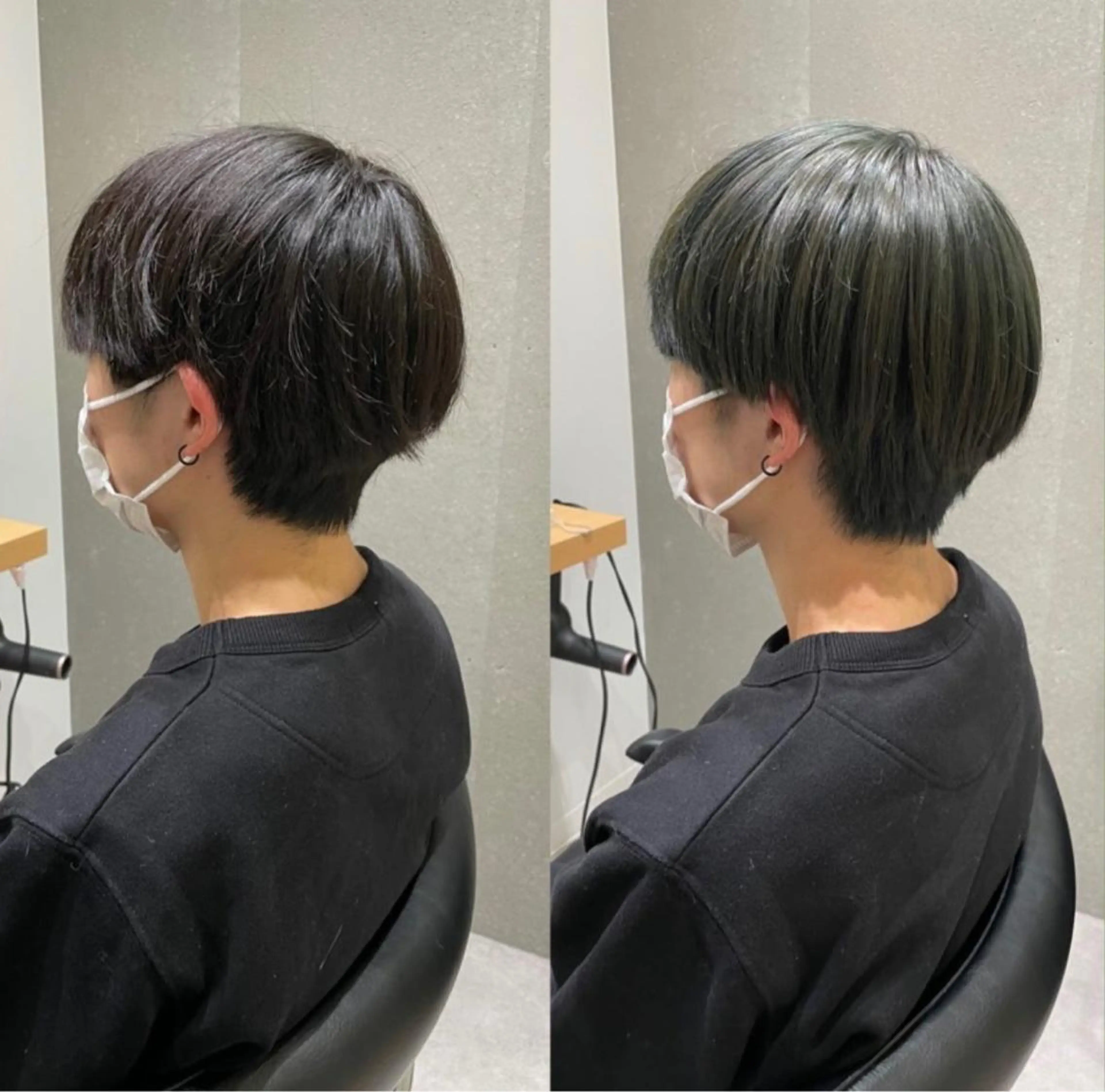ショート カラー メンズ メンズブリーチ ブリーチ ブルーカラー ダブルカラー オリーブカラー 髪質改善ヘアケア 艶髪特化/上田のヘアスタイル
