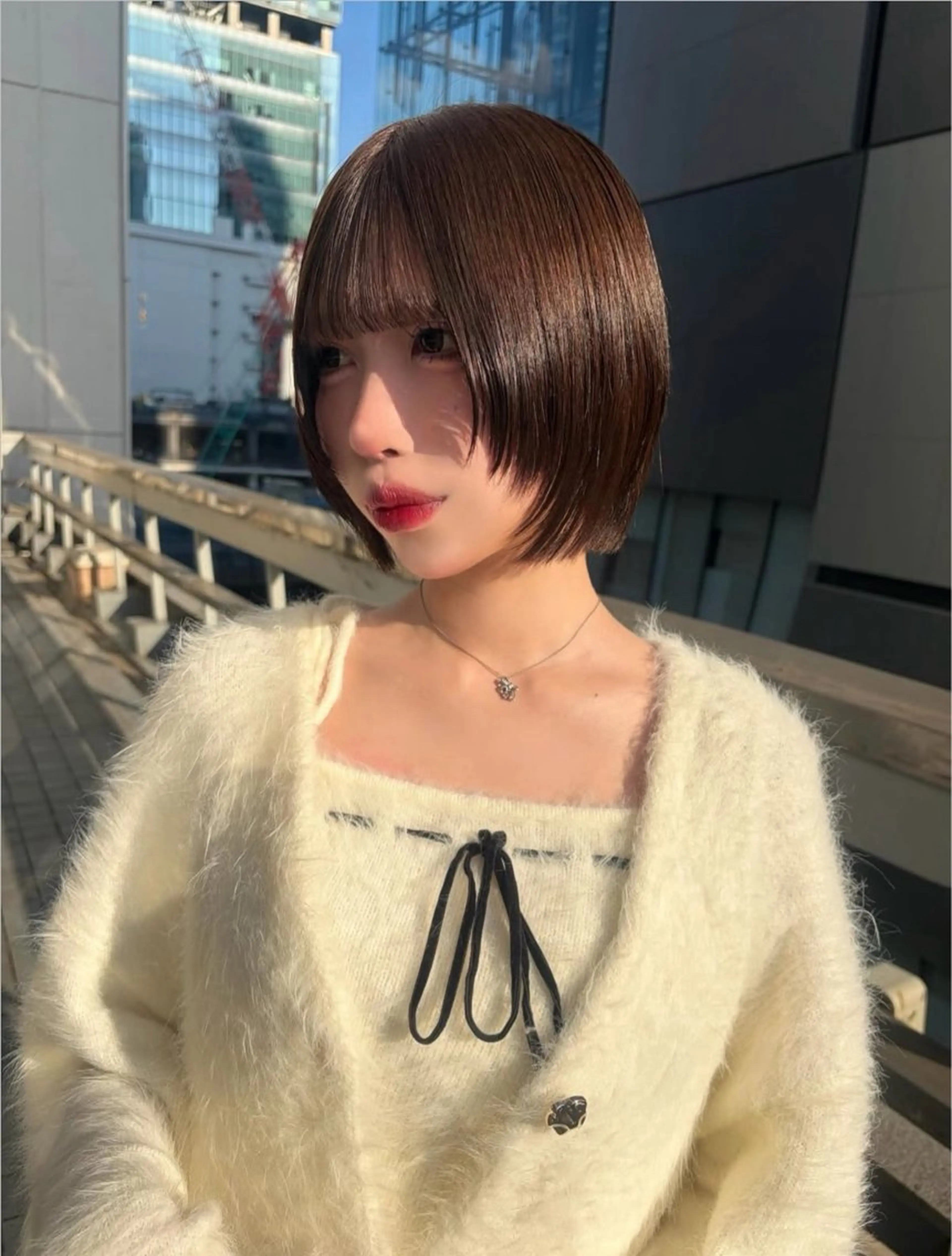 ショート カット ヘアカラー トリートメント 石井 愛菜のヘアスタイル