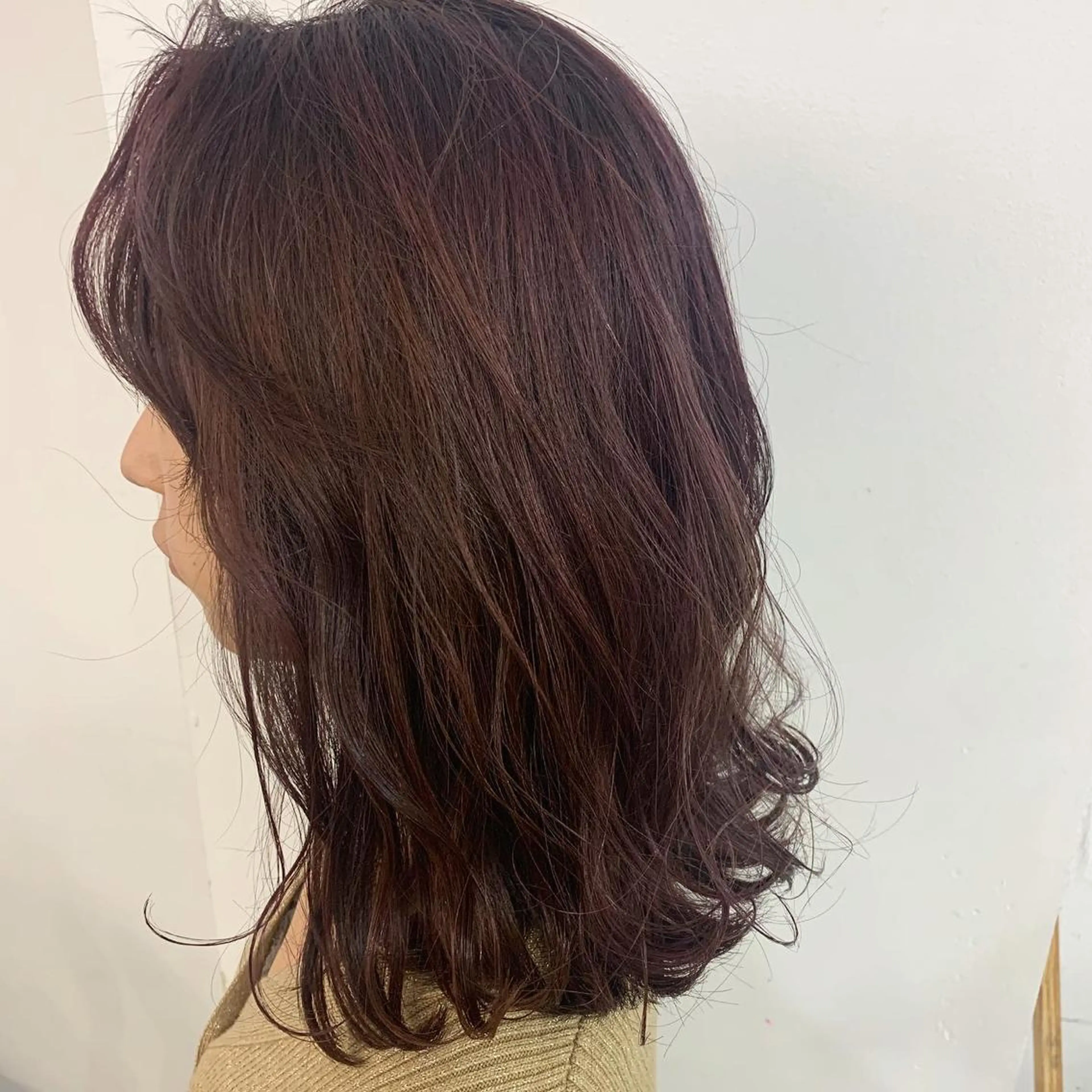 セミロング カラー ハイライトカラー ピンクカラー ハイライト カット 縮毛矯正 fit /HONOKAのヘアスタイル