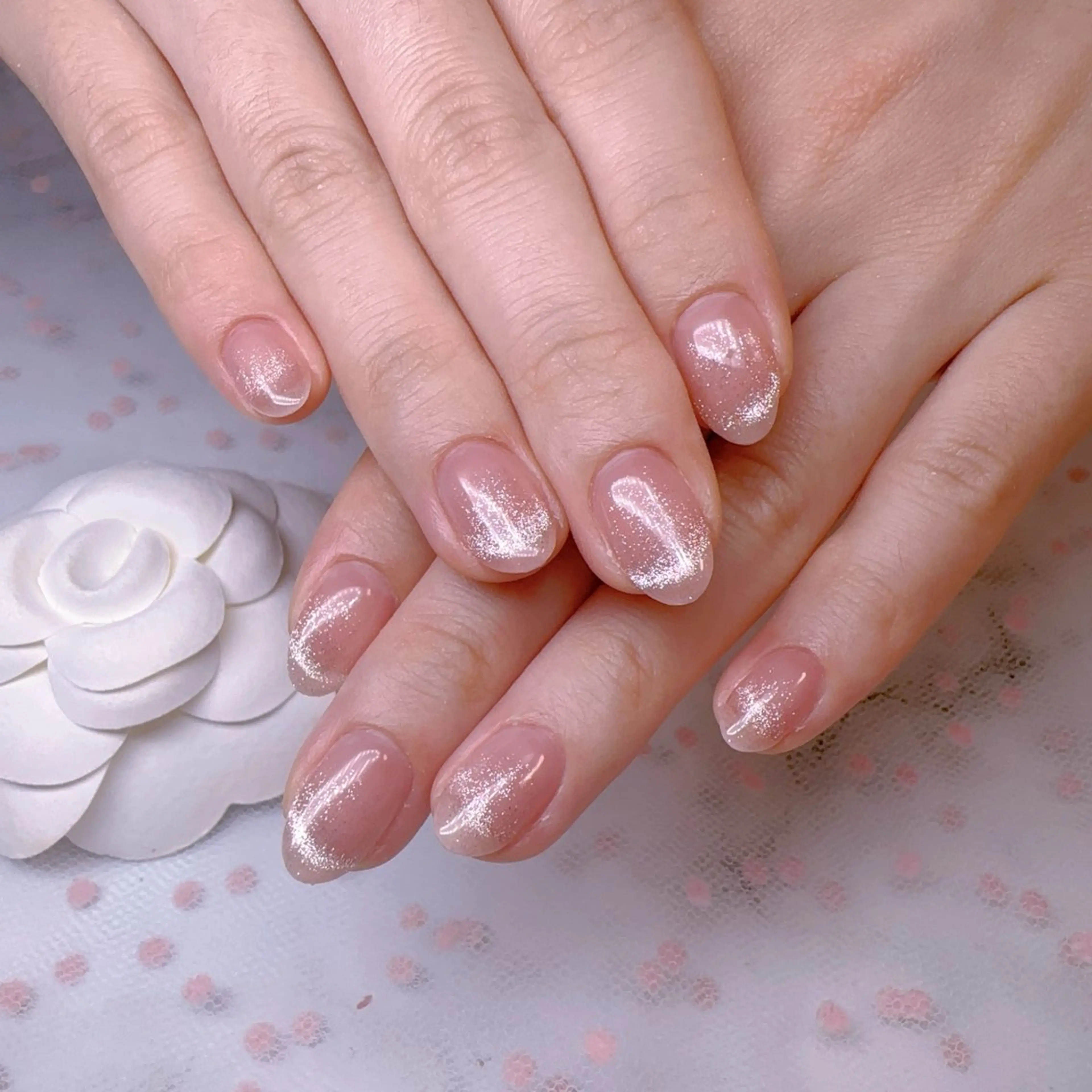 ネイル オーロラネイル フットネイル 韓国ネイル ラメ(グリッター) ラメグラデーション ハンドネイル Belle nail salon 新小岩のネイルデザイン