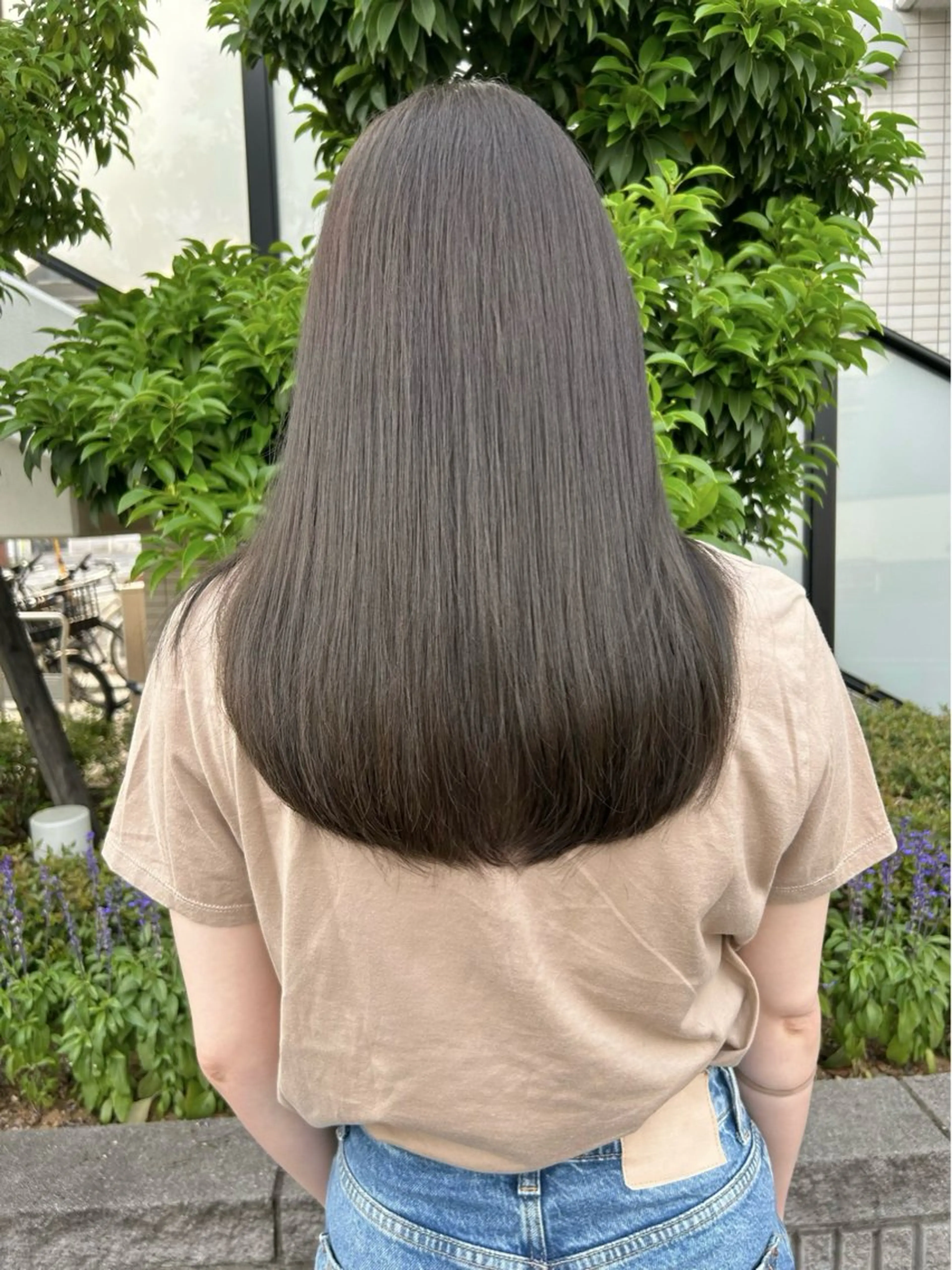 ロング カラー あべ しおりのヘアスタイル