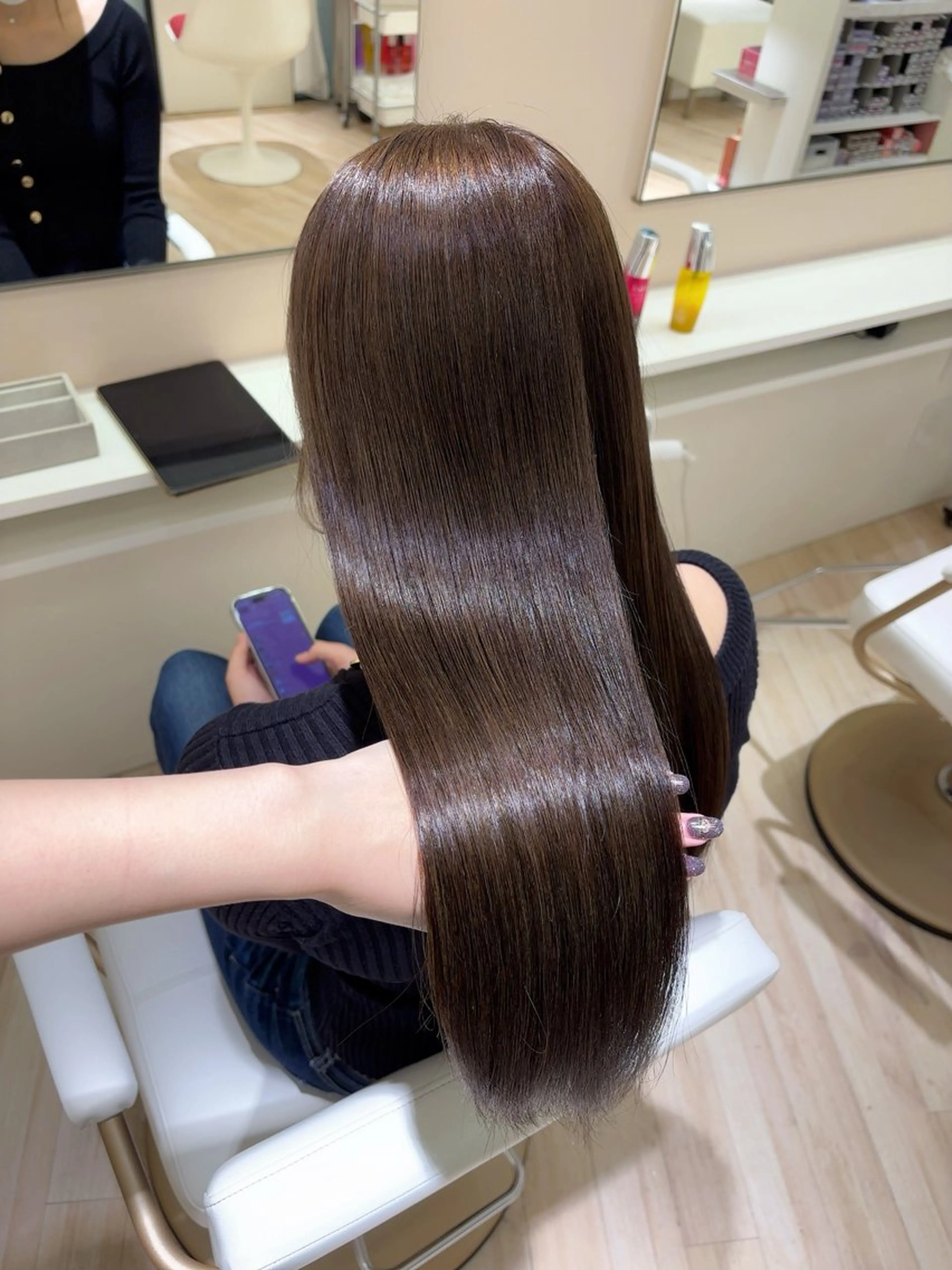 ロング カラー ParveMix 岡本えりかのヘアスタイル