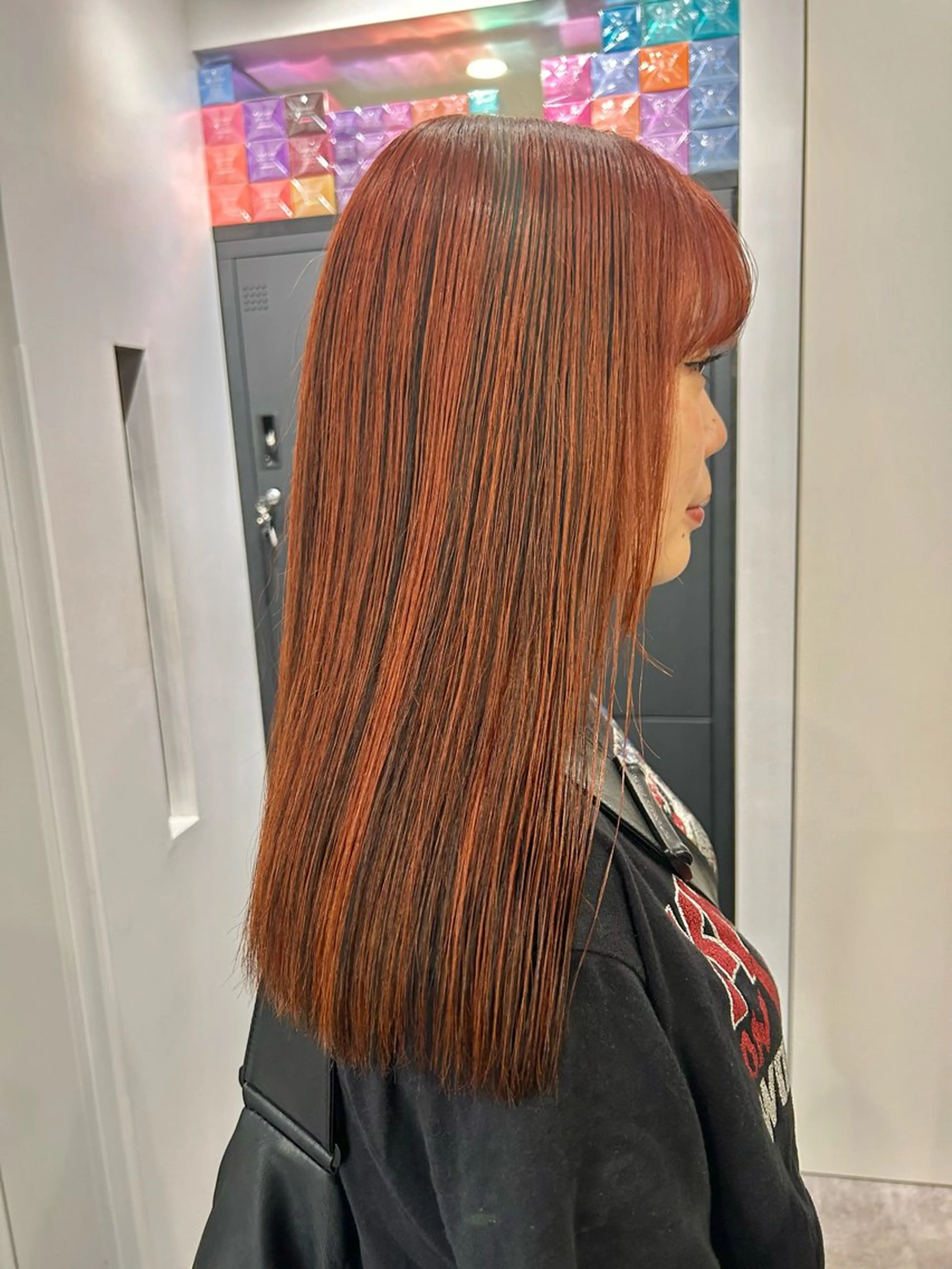 ロング カラー ダブルカラー オレンジ 🎀ヘアセット透明感 /REINA🎀のヘアスタイル