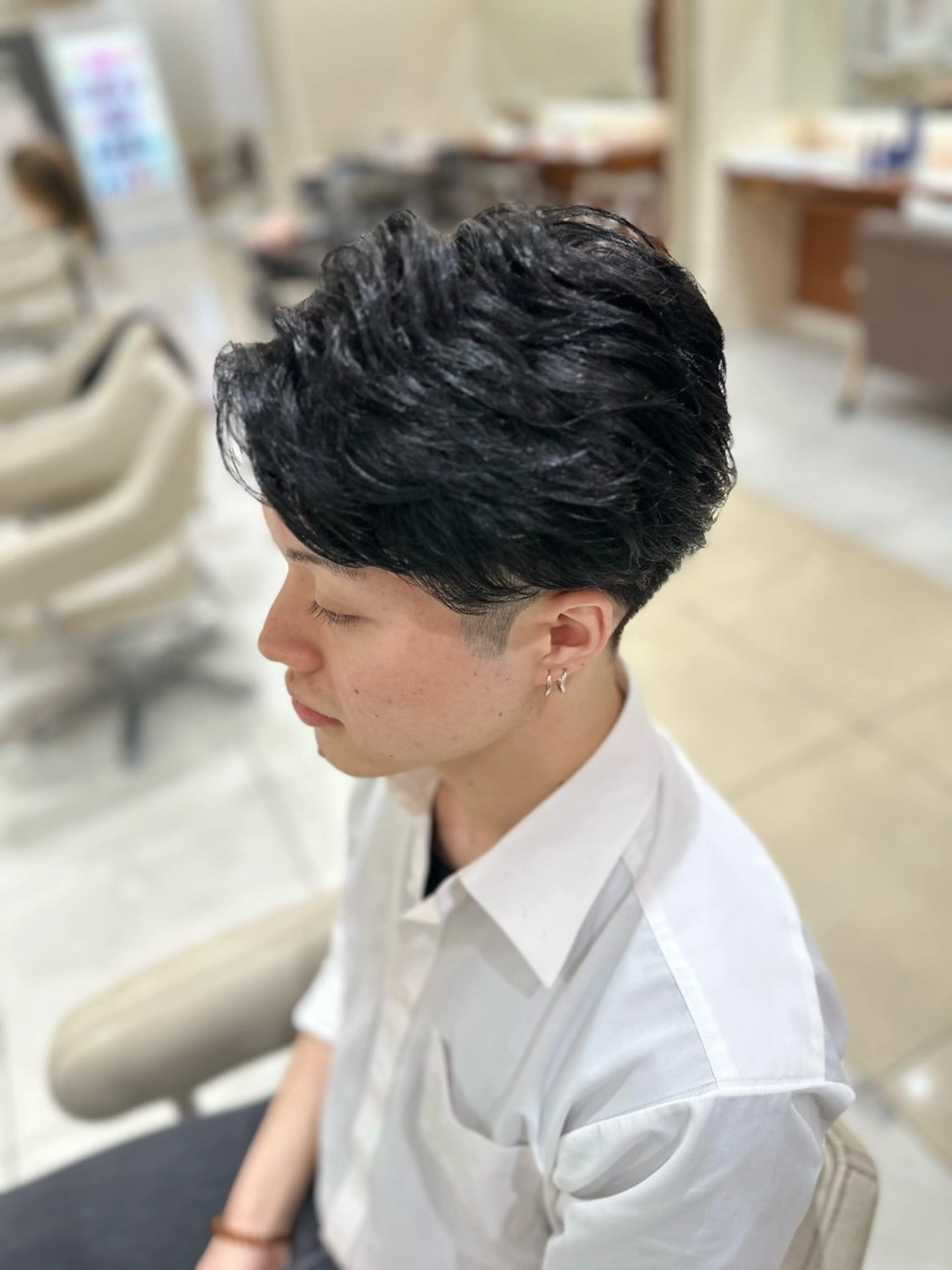 メンズ カット ヘアカラー トリートメント スガト 🎨透明感カラー✨️のヘアスタイル