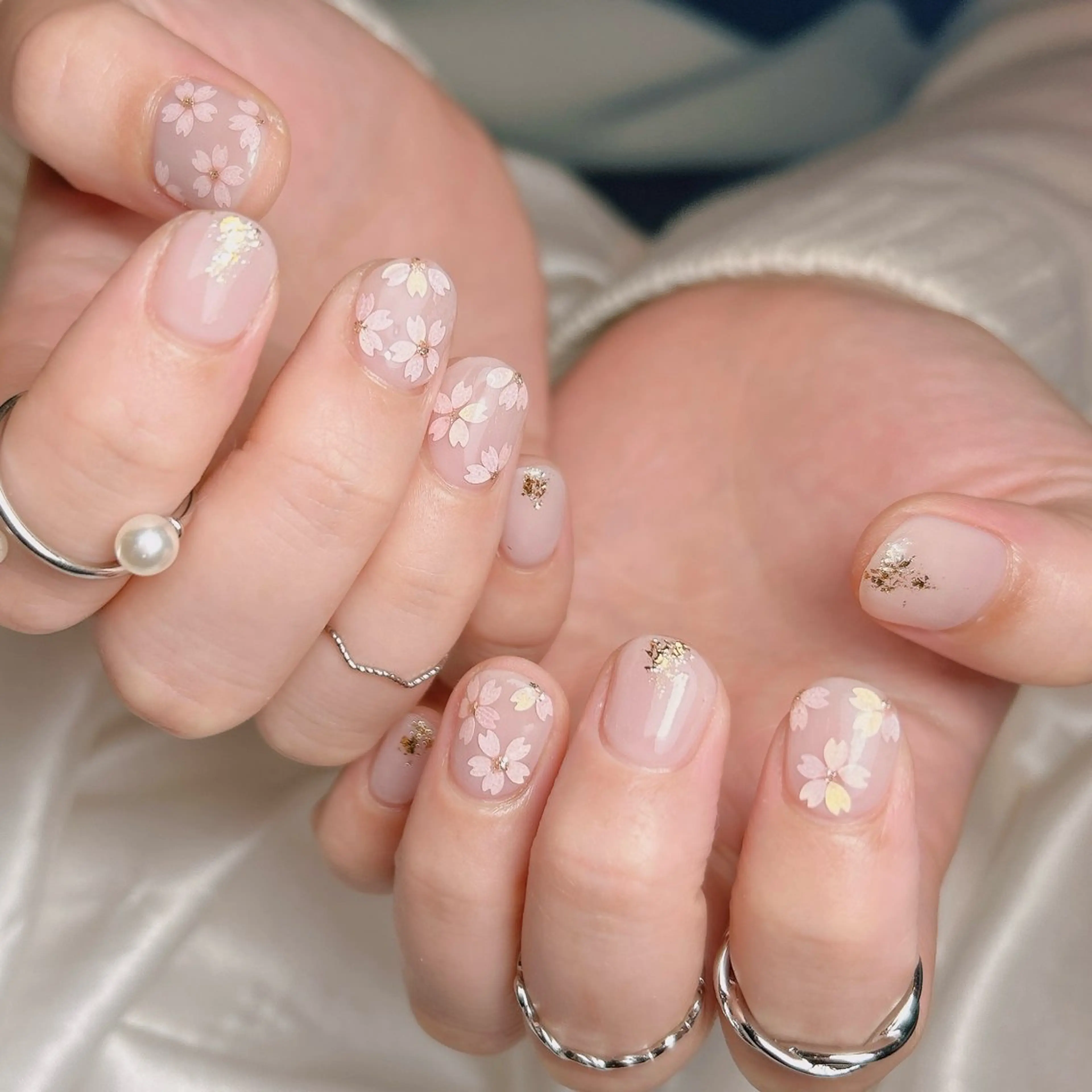 ネイル 桜ネイル ハンドネイル junna 金山.東別院.上前津のネイルデザイン