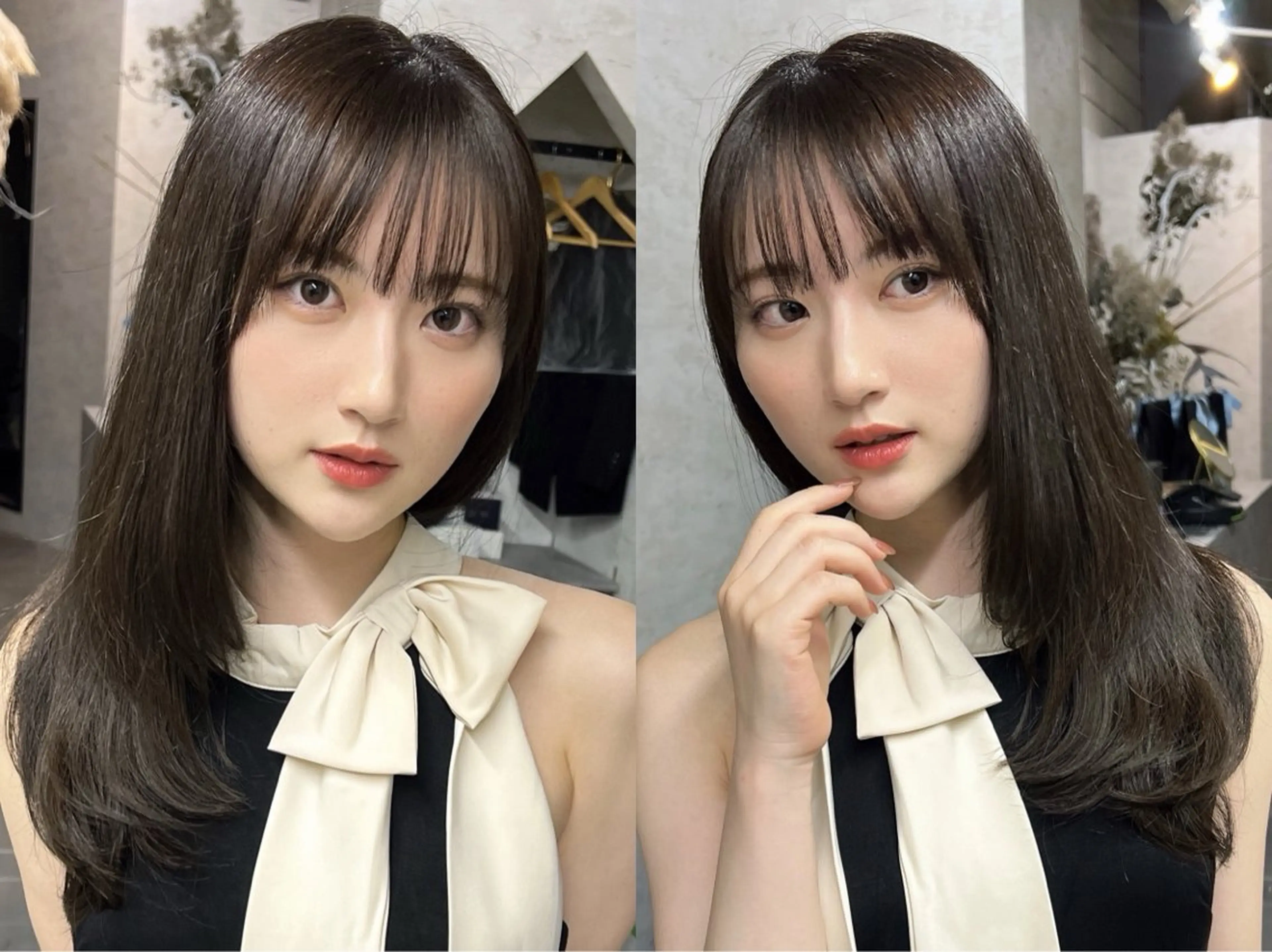 ロング カット トリートメント 縮毛矯正/レイヤー カットtomonaのヘアスタイル