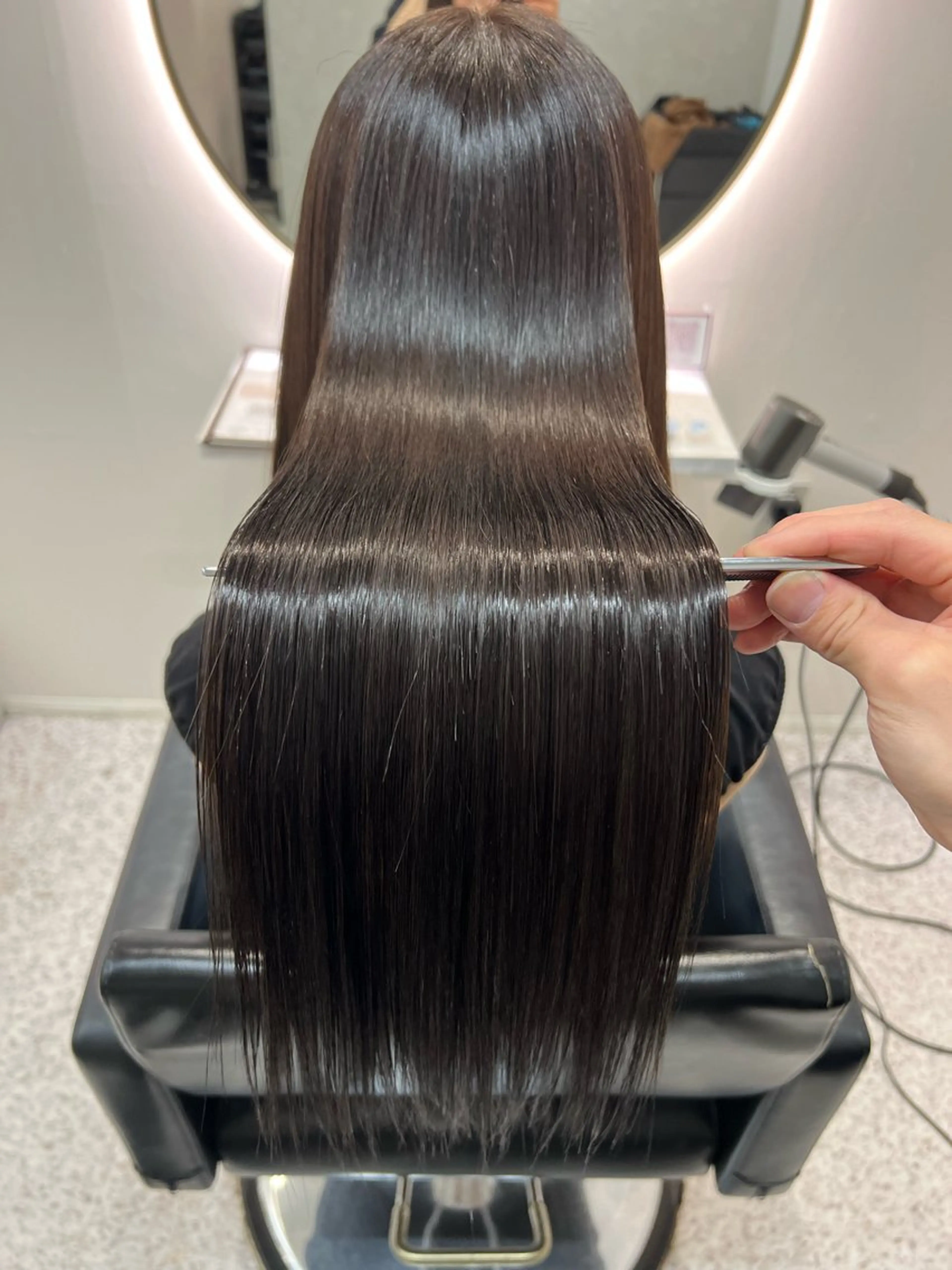 ロング カット ヘアカラー 縮毛矯正 トリートメント 髪質改善 ヒデのヘアスタイル