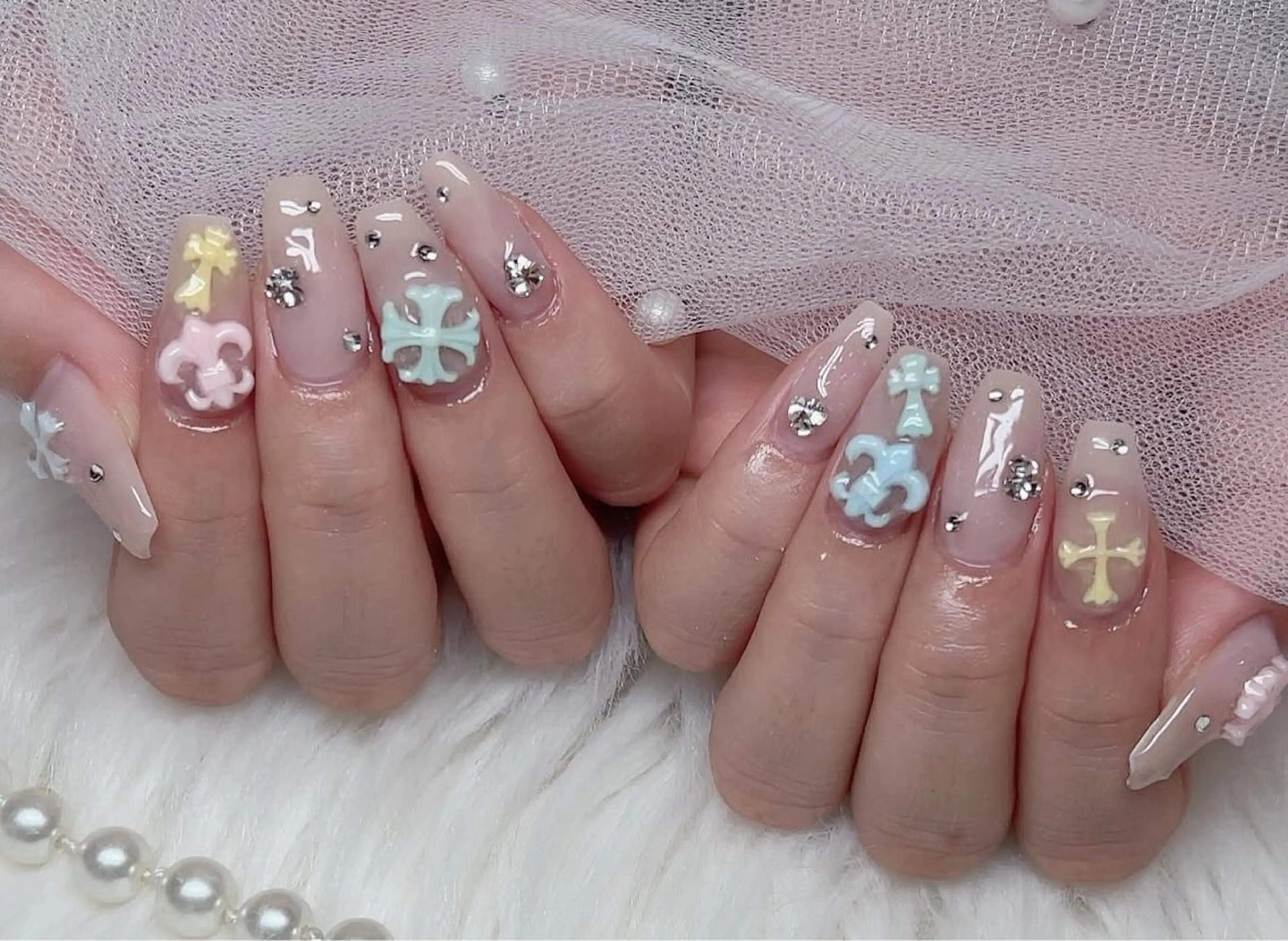 ネイル アートネイル 成人式 ジェルネイル ニュアンスネイル 夏ネイル ハンドネイル neco H.babynailのネイルデザイン