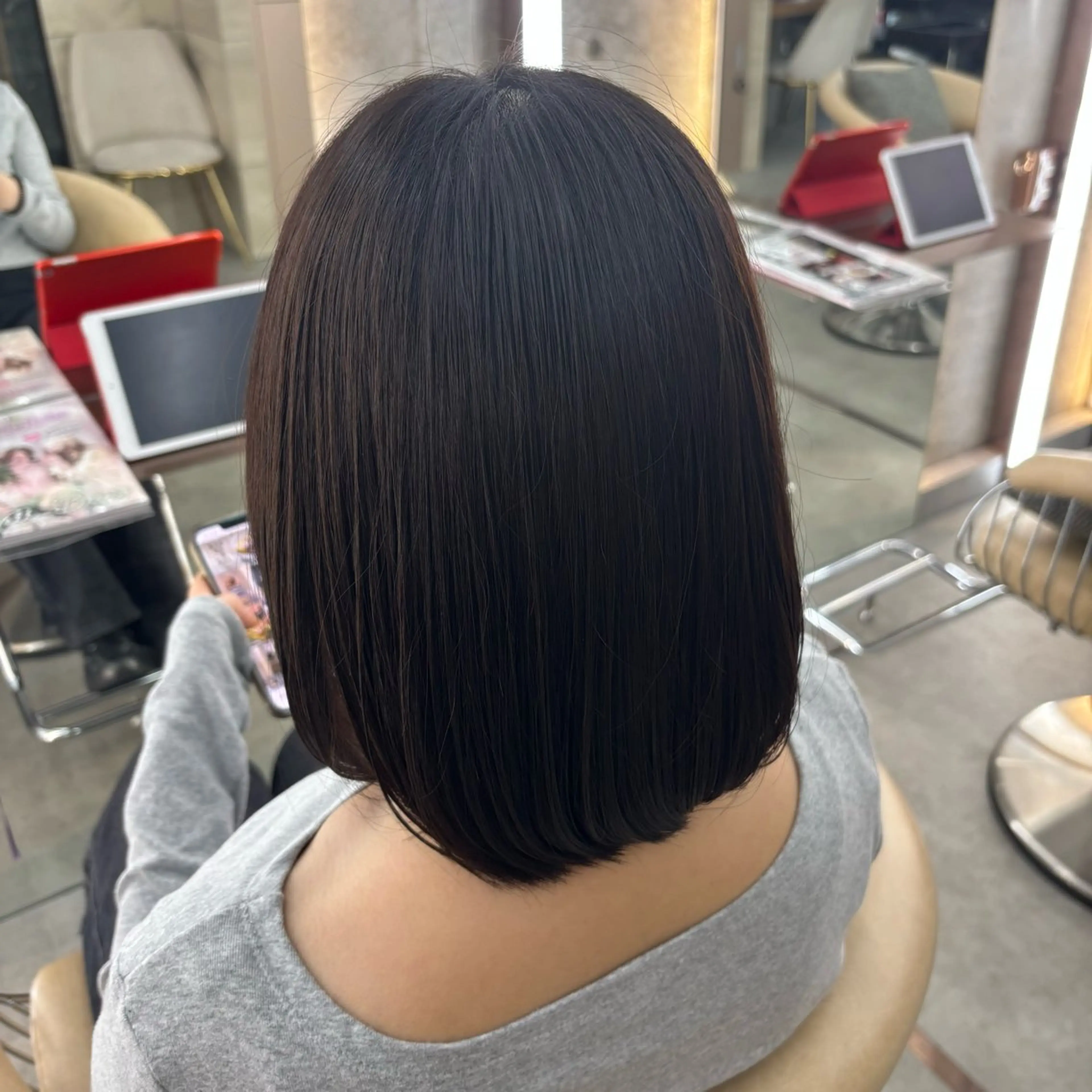 カラー amane🎀🐇⸒ 艶カラー｜縮毛矯正のヘアスタイル