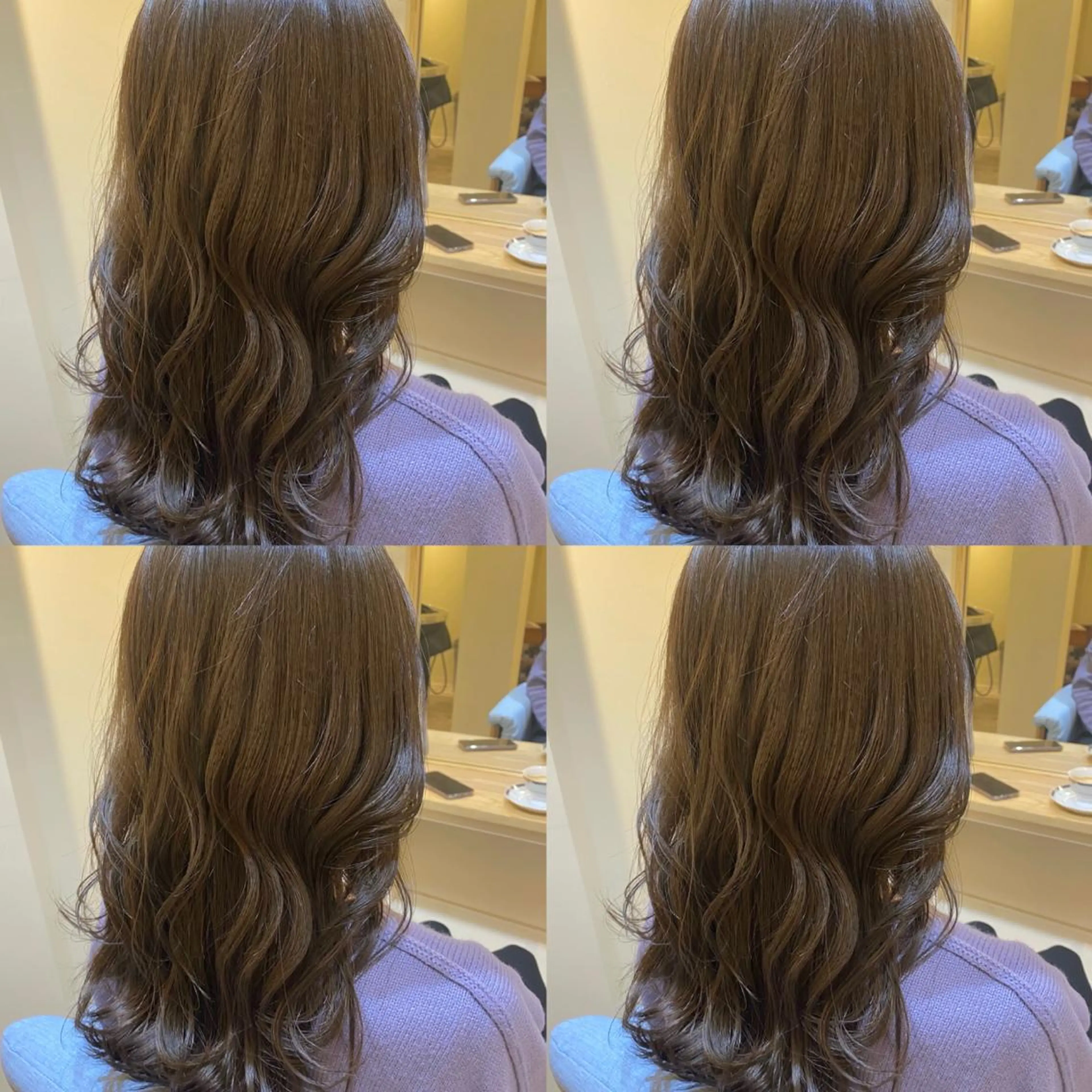 ロング カラー ブリーチ 透明感カラー ダブルカラー 金島 青のヘアスタイル